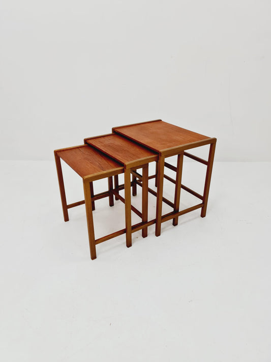 Midcentury Swedish teak nesting tables/ side tables , 1960s