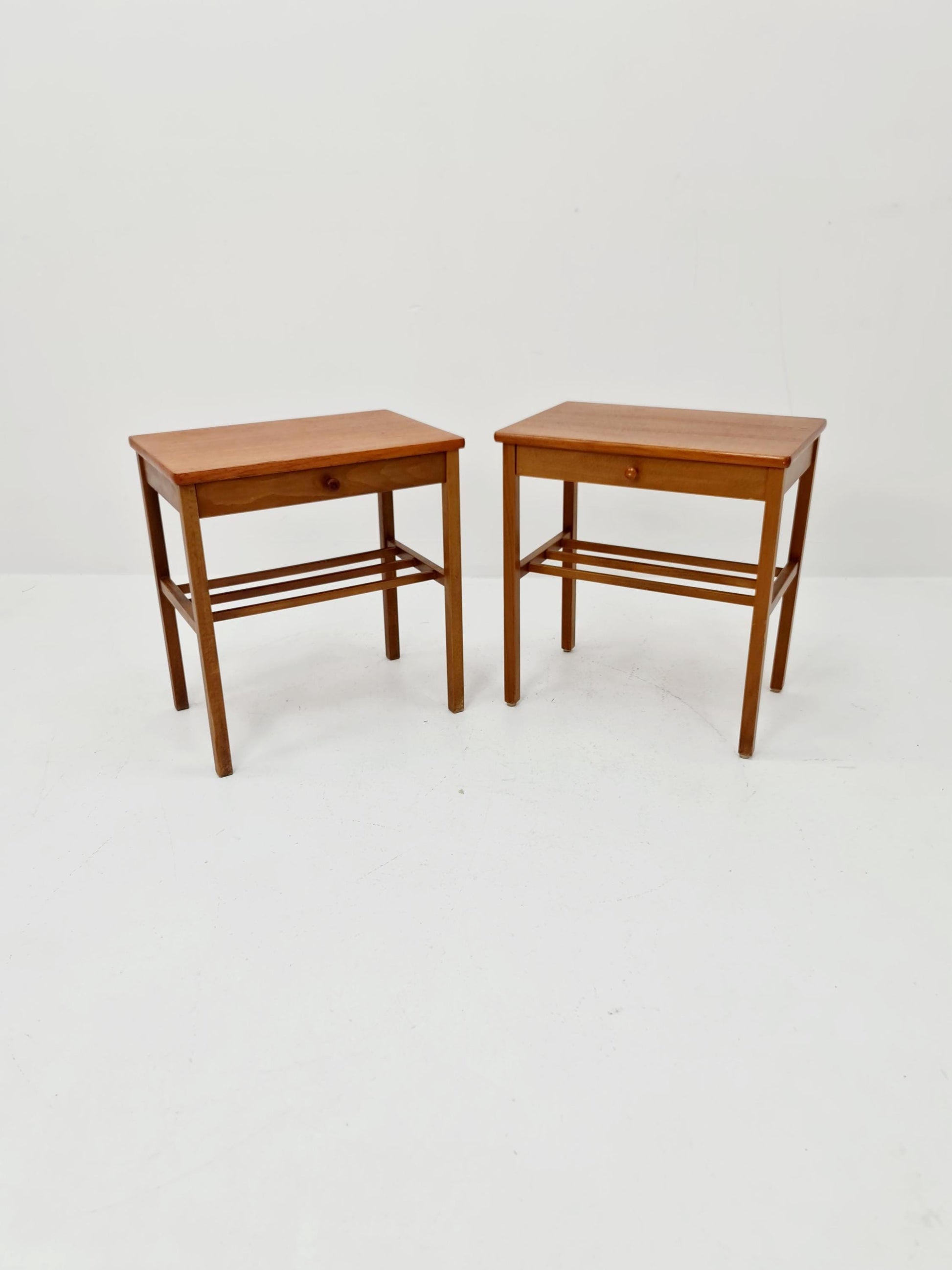 Mid century Danish teak side tables/ Bedside tables/ Nightstands, Denmark, 1960s, set of 2