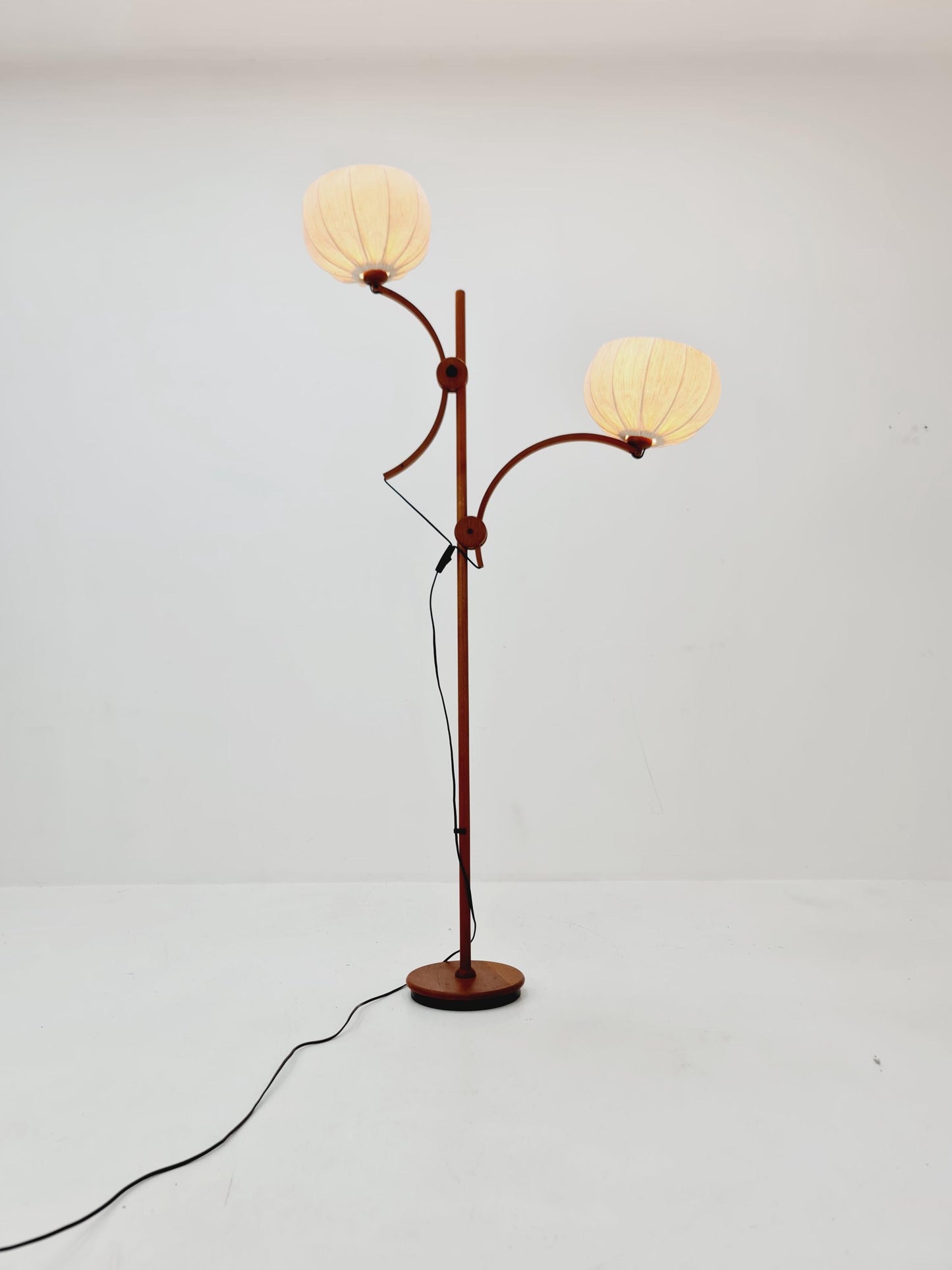 Vintage Danish Teak floor lamp by DOMUS 1970s