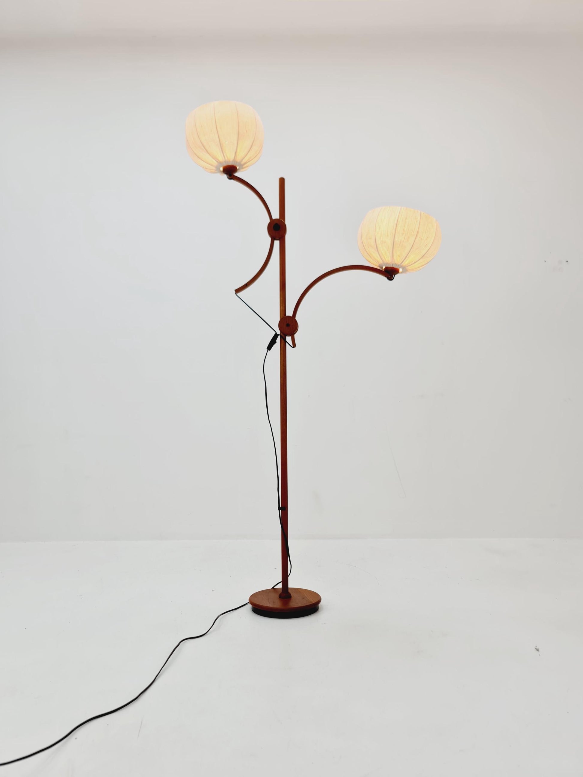 Vintage Danish Teak floor lamp by DOMUS 1970s