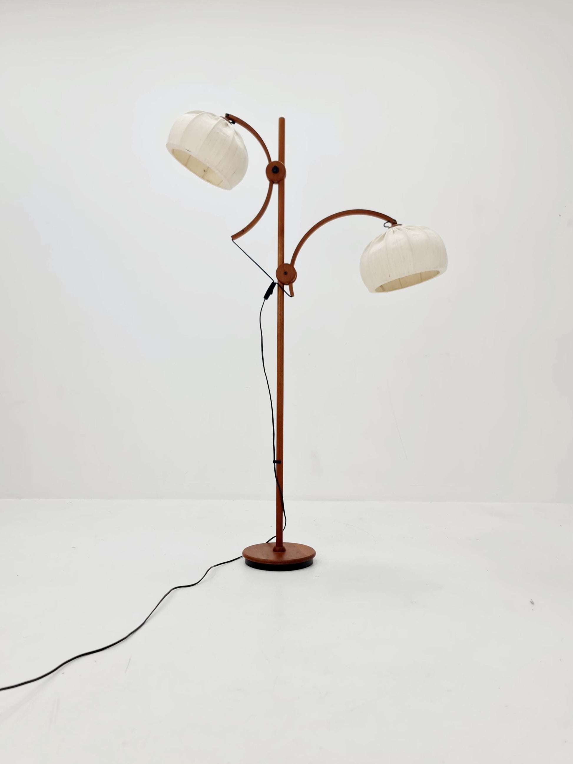Vintage Danish Teak floor lamp by DOMUS 1970s