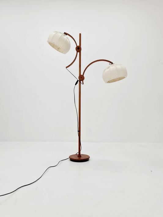 Vintage Danish Teak floor lamp by DOMUS 1970s
