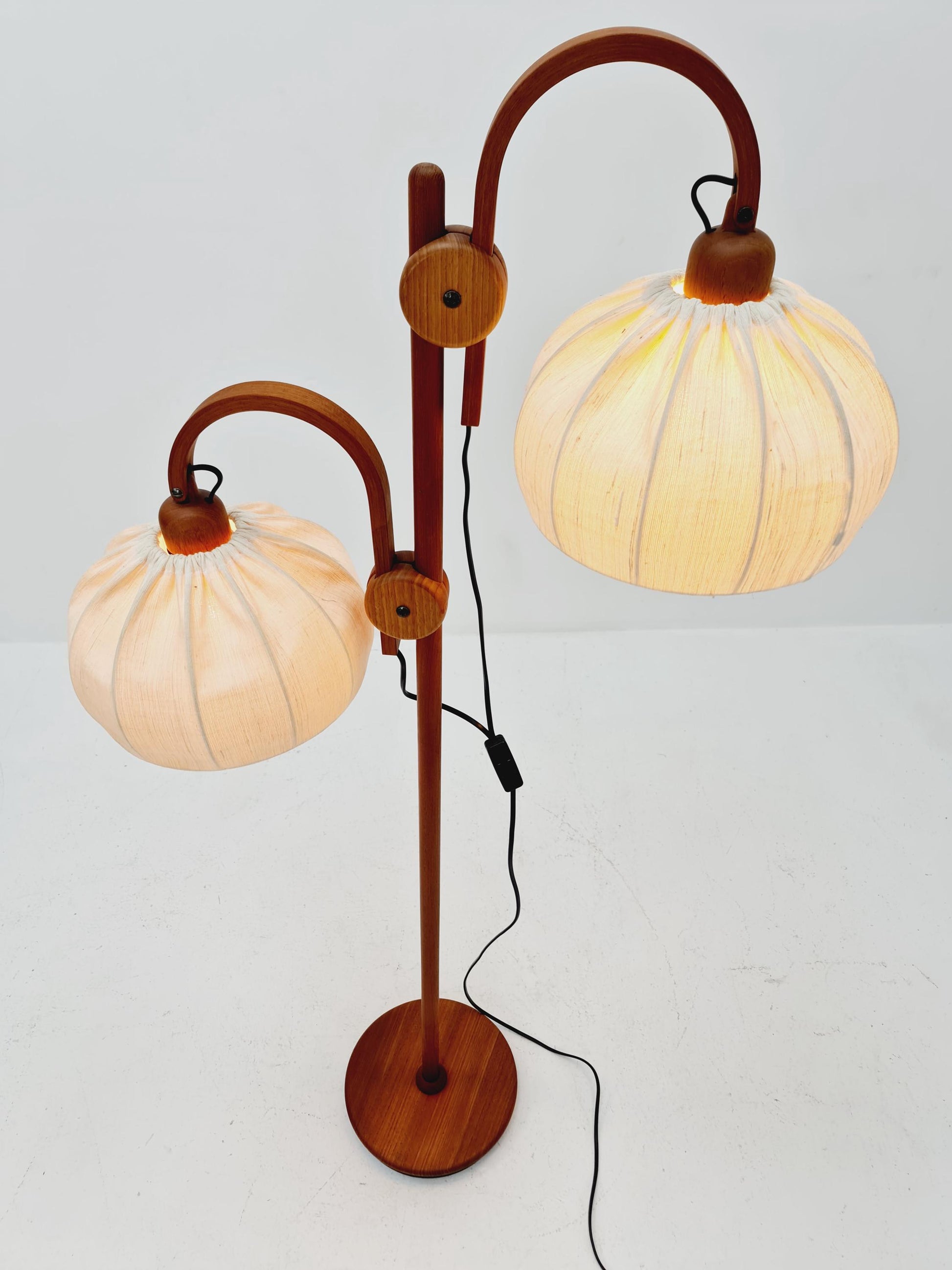 Vintage Danish Teak floor lamp by DOMUS 1970s
