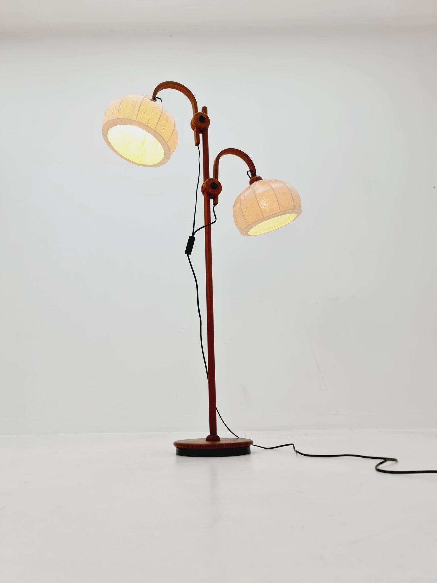 Vintage Danish Teak floor lamp by DOMUS 1970s