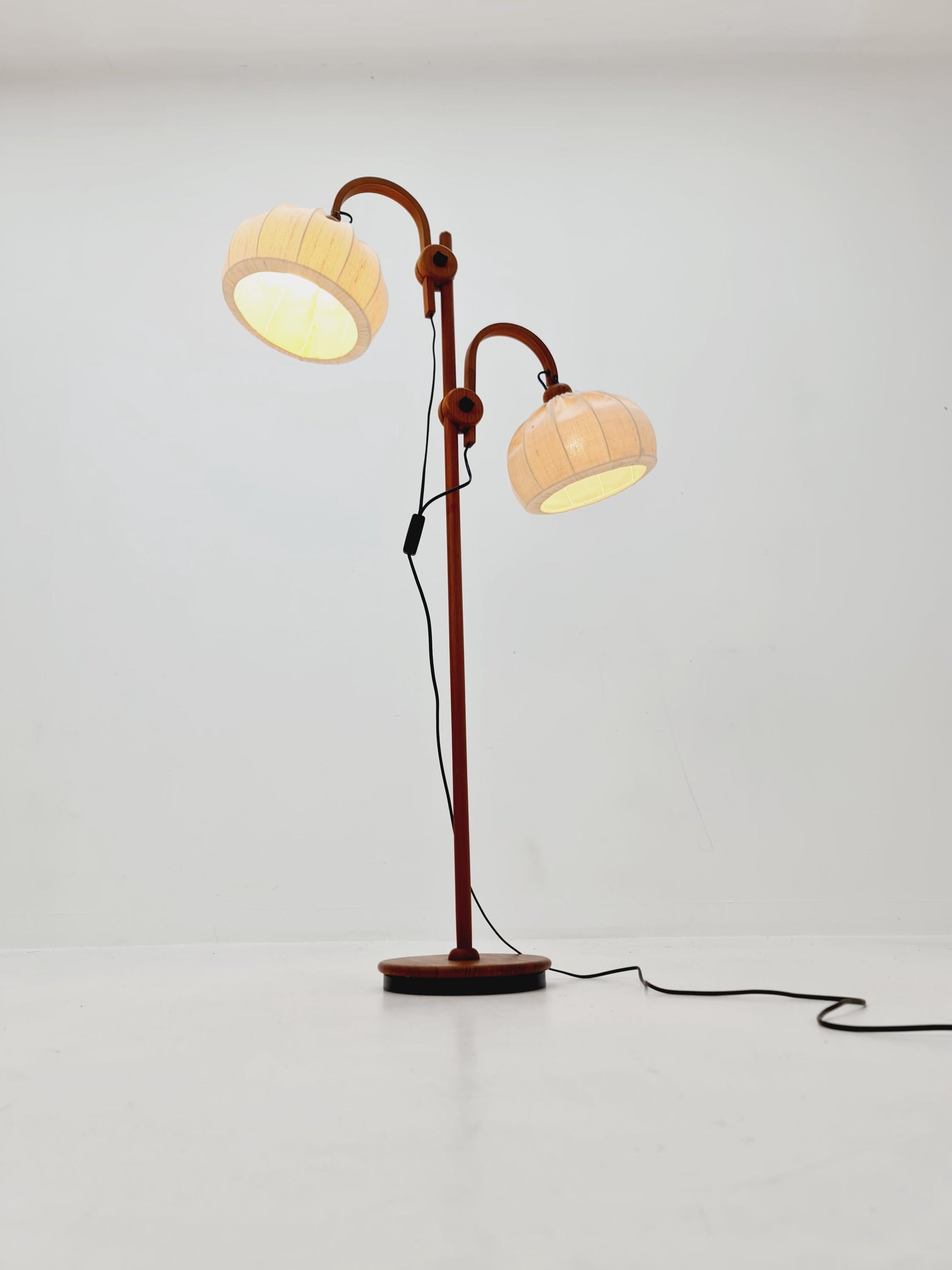 Vintage Danish Teak floor lamp by DOMUS 1970s