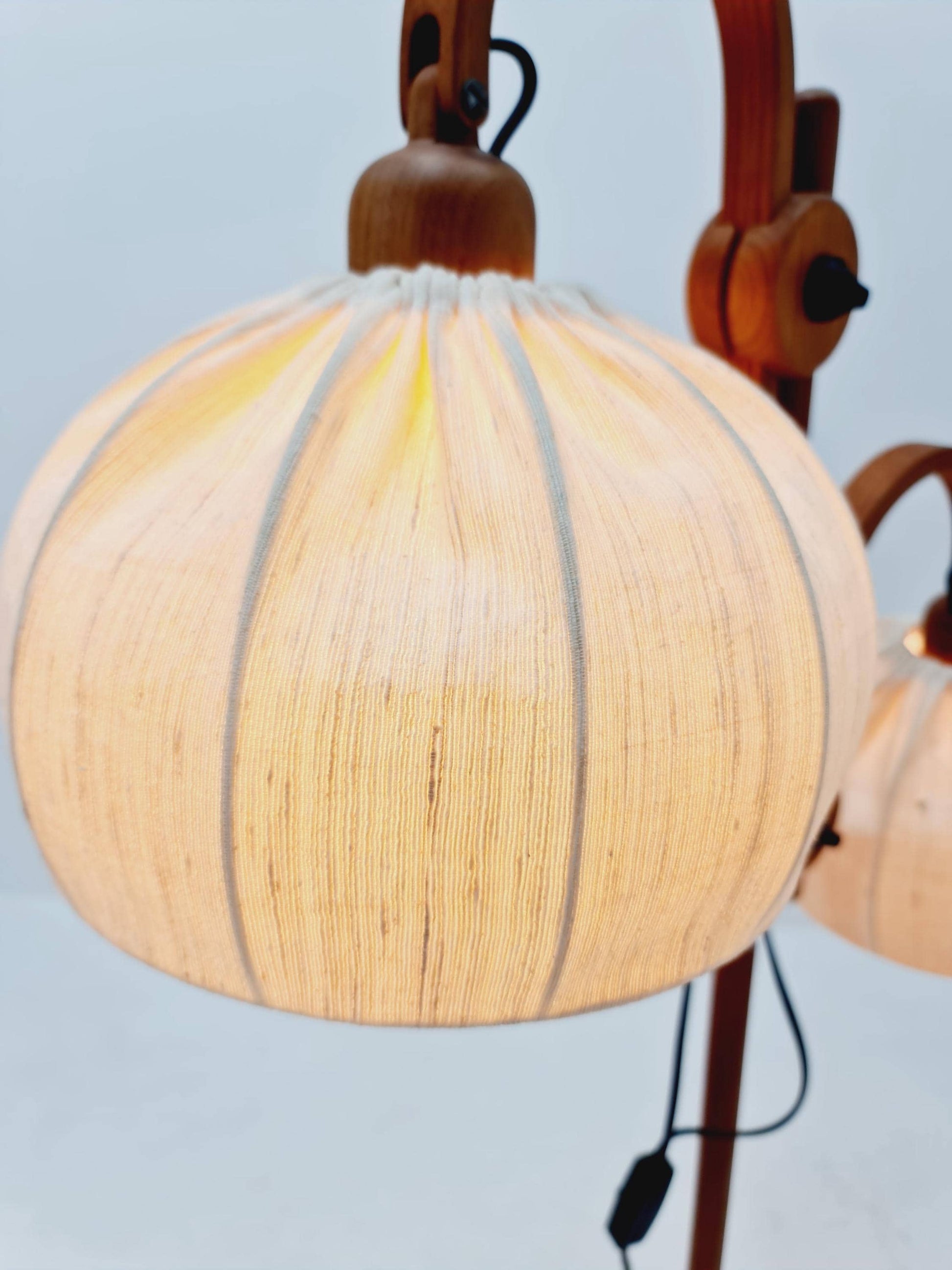 Vintage Danish Teak floor lamp by DOMUS 1970s