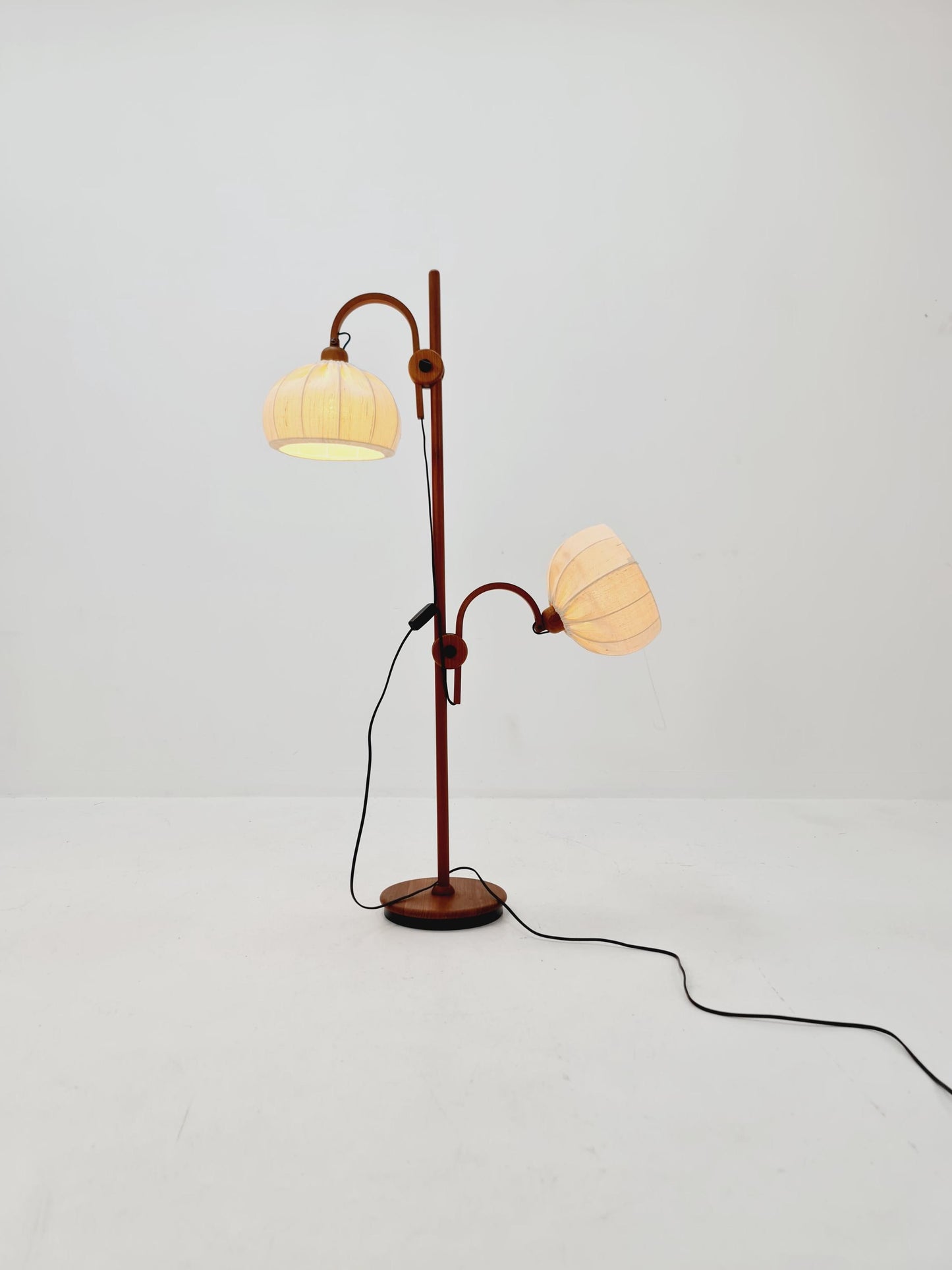 Vintage Danish Teak floor lamp by DOMUS 1970s