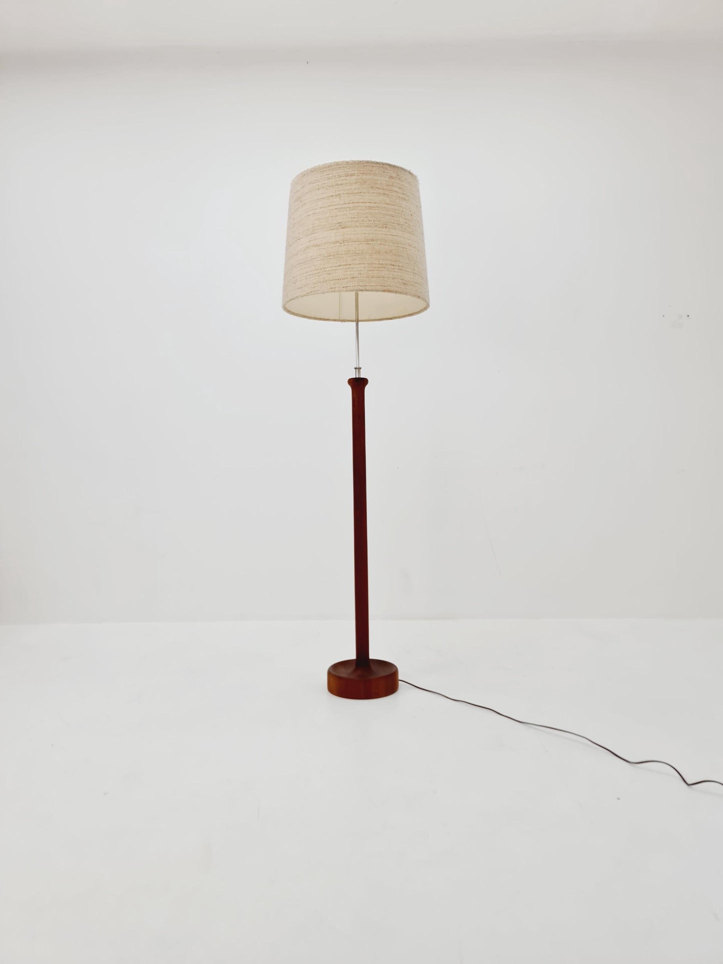 Rare Midcentury Danish floor lamp by KIRK solid teak, 1960s