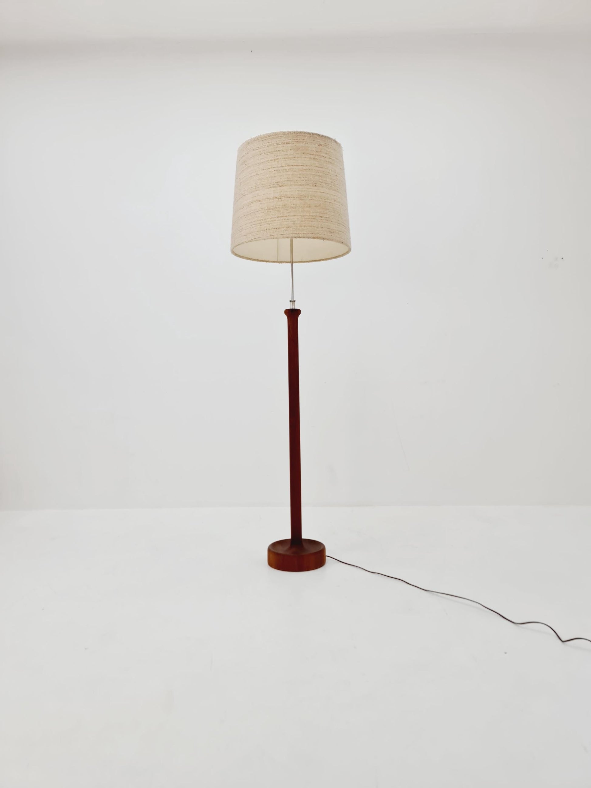 Rare Midcentury Danish floor lamp by KIRK solid teak, 1960s