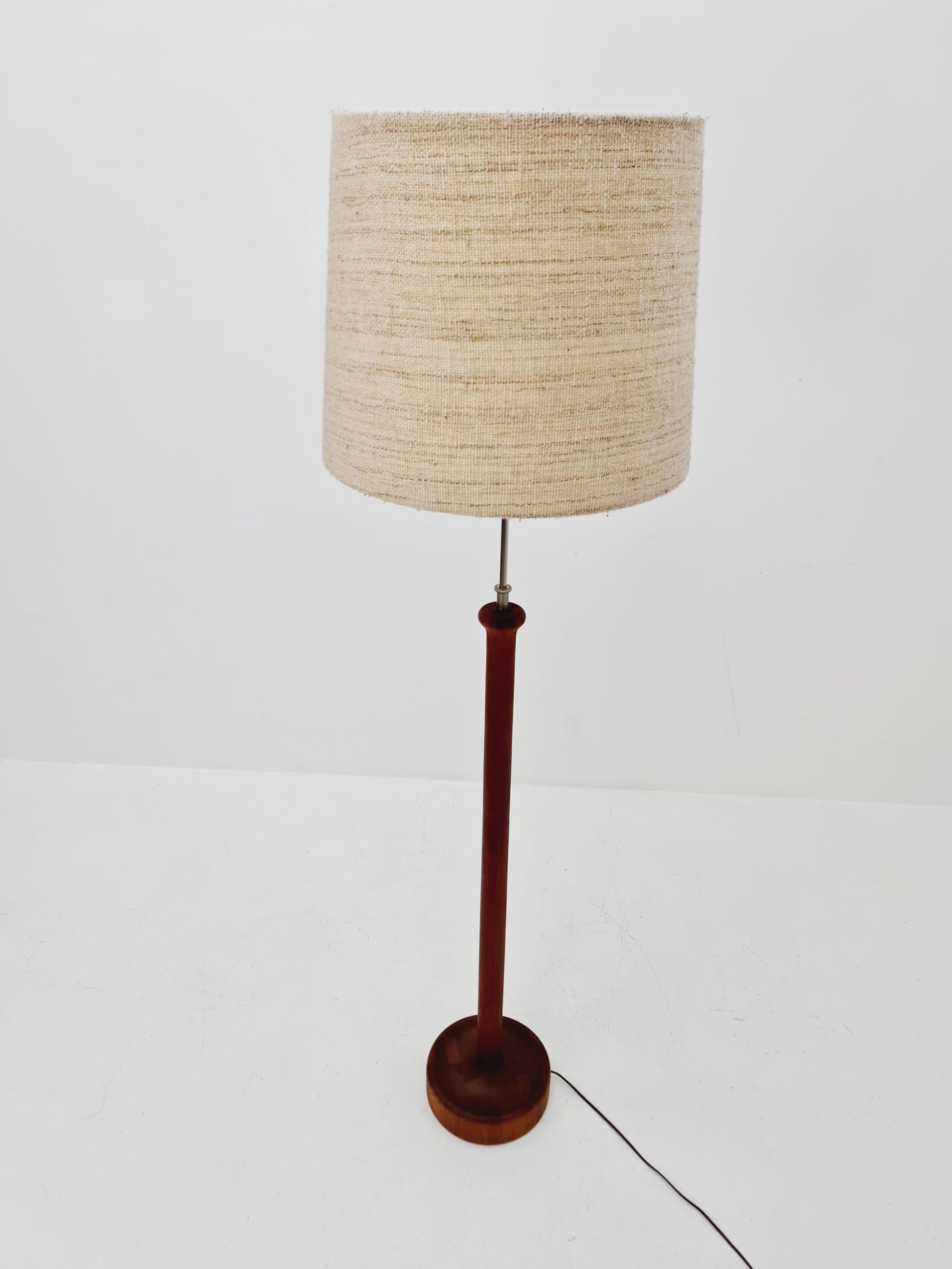 Rare Midcentury Danish floor lamp by KIRK solid teak, 1960s