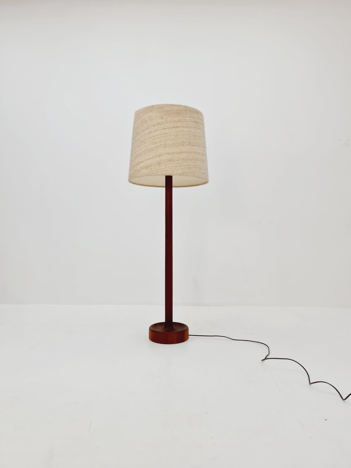 Rare Midcentury Danish floor lamp by KIRK solid teak, 1960s