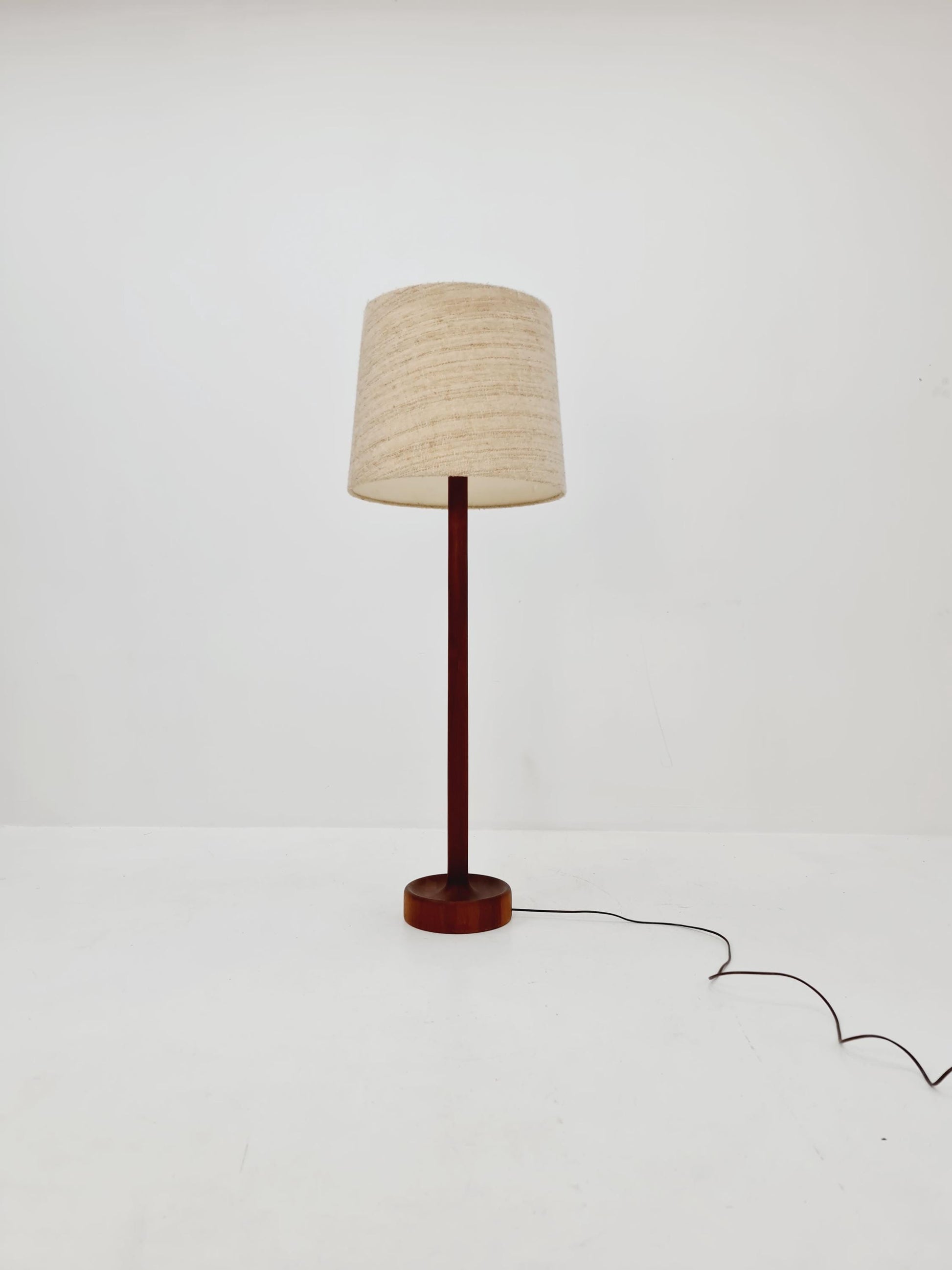 Rare Midcentury Danish floor lamp by KIRK solid teak, 1960s