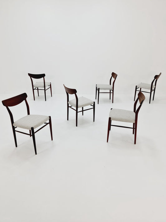 Mid Century German Teak chairs by Lübke, 1960s Set of 6
