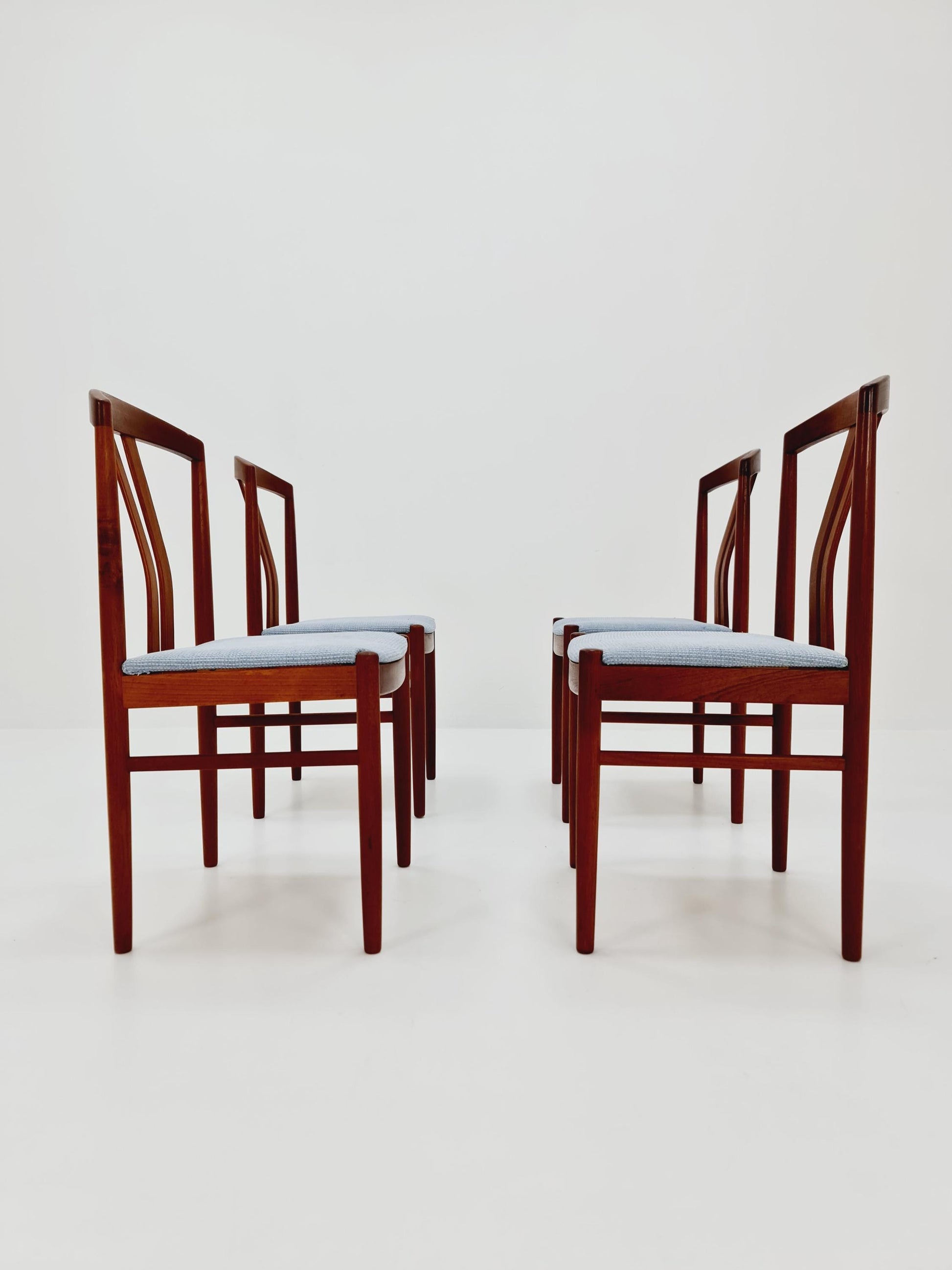 Vintage Swidish solid teak dining chairs By ALB.Johansson & Soner For C.E Eksrtöm , 1960s, Set of 4
