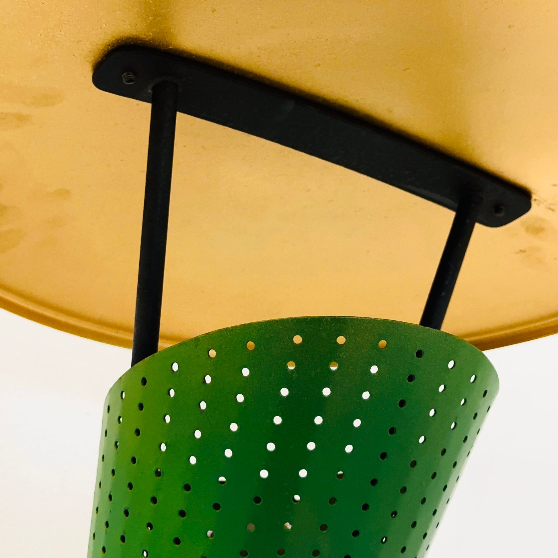 Mid century Metal & brass wall lamp by Jacques Biny, 1950s