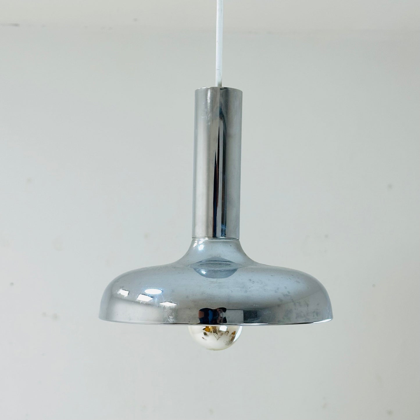 Mid century Chrome-plated metal pendant lamp, Germany 1960s