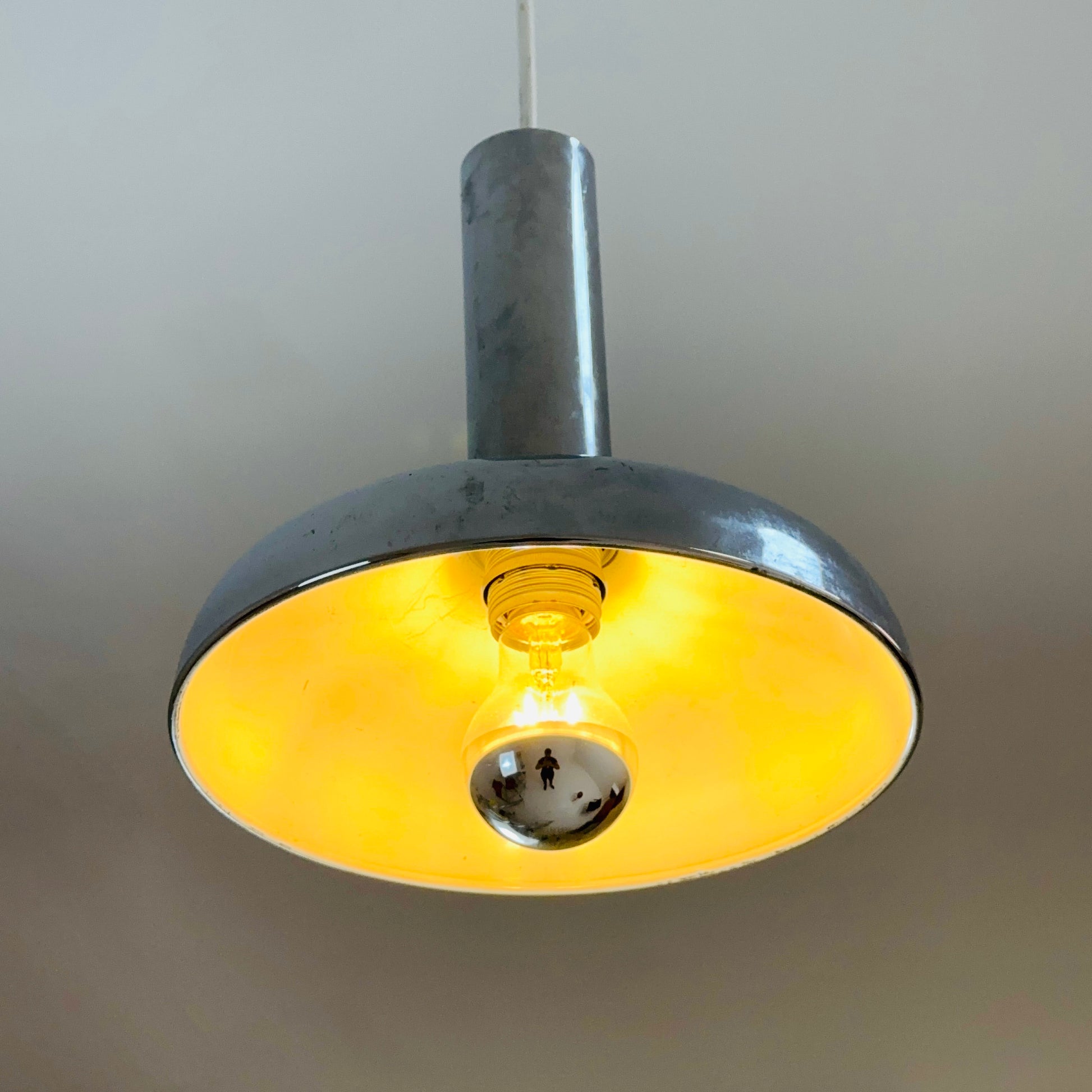 Mid century Chrome-plated metal pendant lamp, Germany 1960s