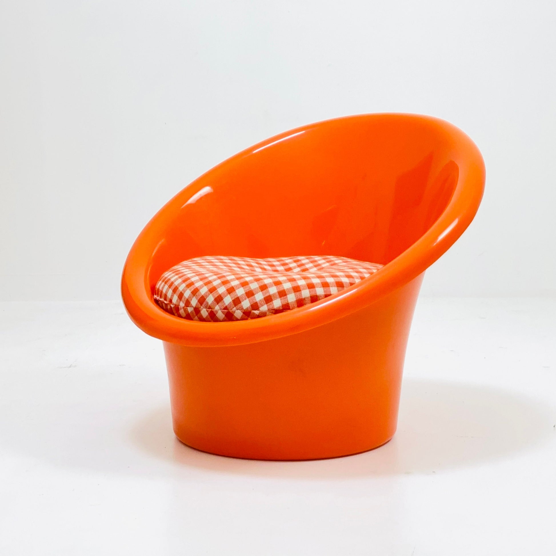 Skopa Lounge orange Chair by Ole Gjerløv Knudsen & Torben Lind for Ikea, 1970s