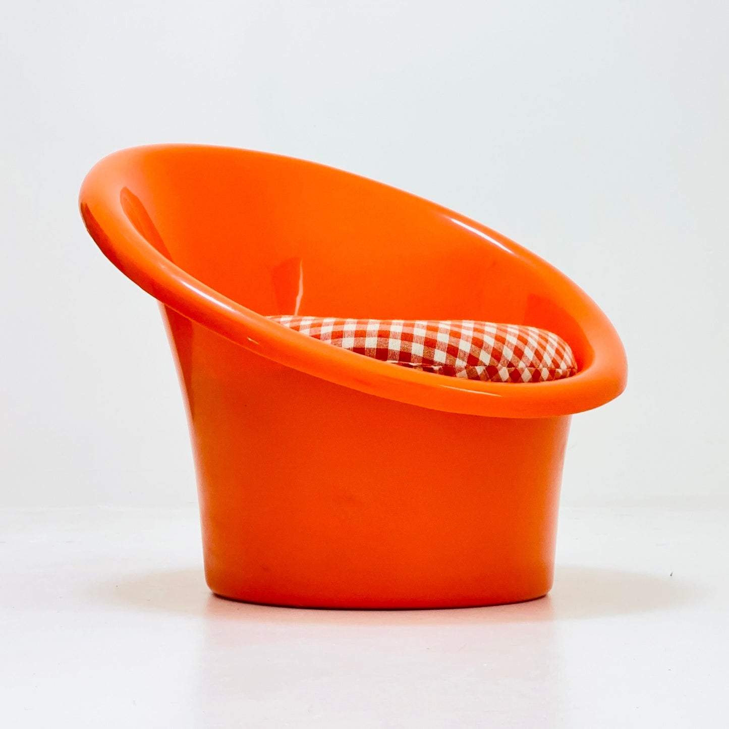 Skopa Lounge orange Chair by Ole Gjerløv Knudsen & Torben Lind for Ikea, 1970s