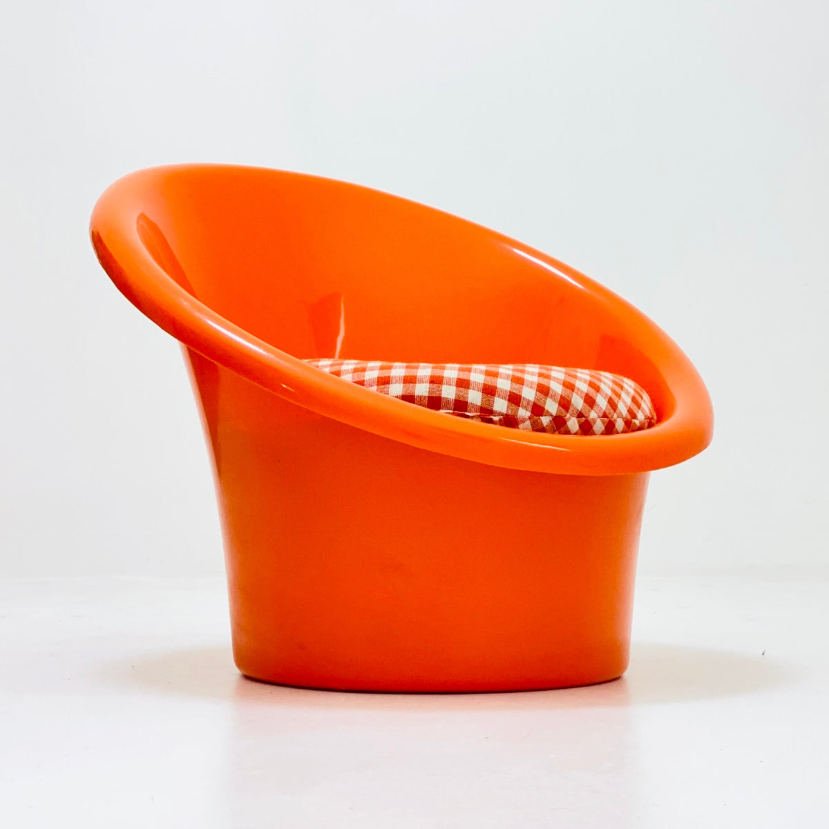 Skopa Lounge orange Chair by Ole Gjerløv Knudsen & Torben Lind for Ikea, 1970s