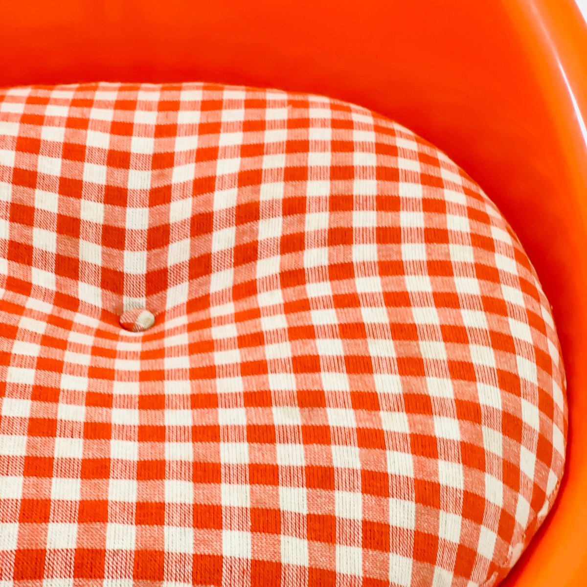 Skopa Lounge orange Chair by Ole Gjerløv Knudsen & Torben Lind for Ikea, 1970s