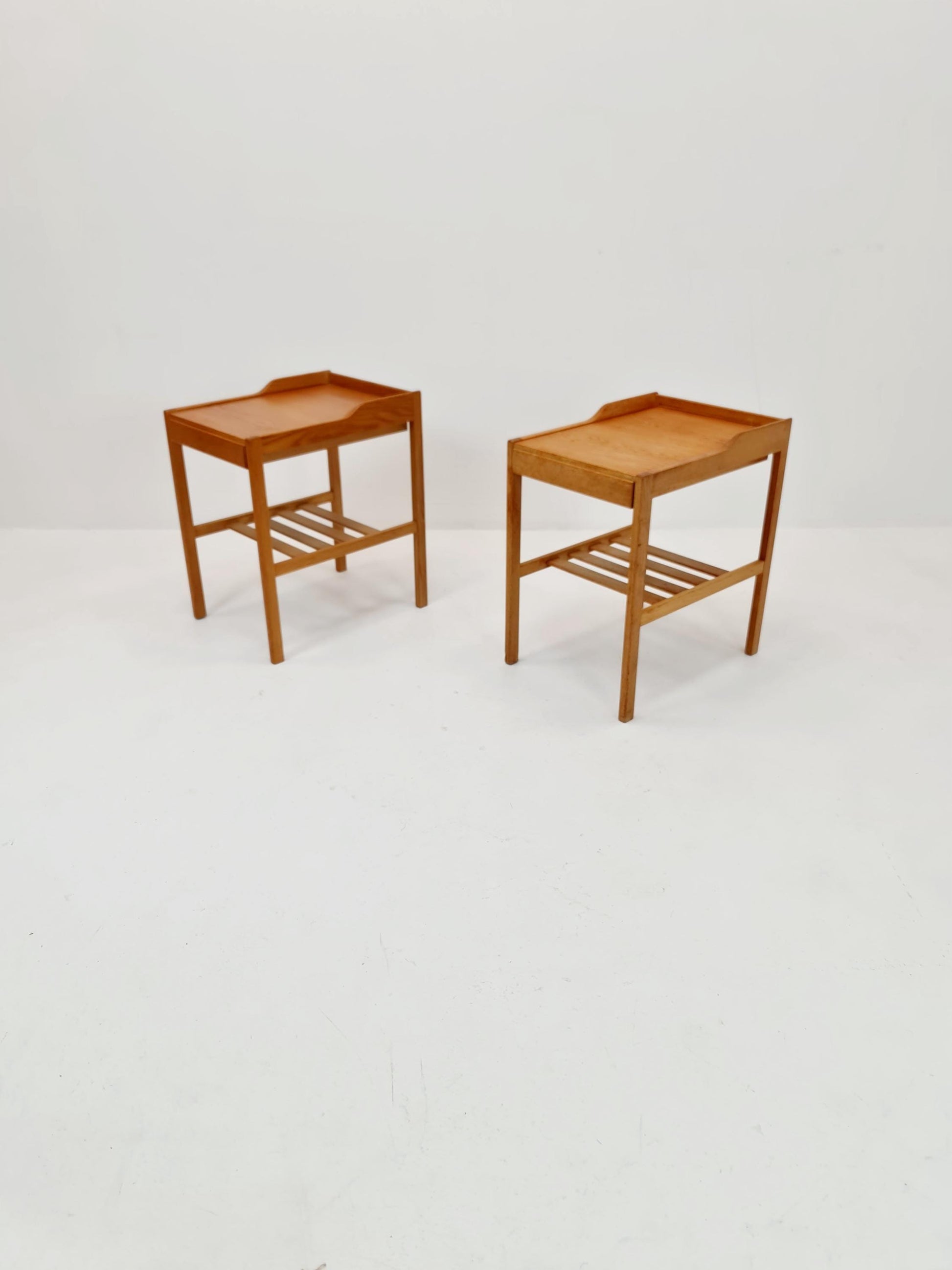 Swedish nightstands mid century design by Bertil Fridhagen for Bodafors ,1964 Set of 2