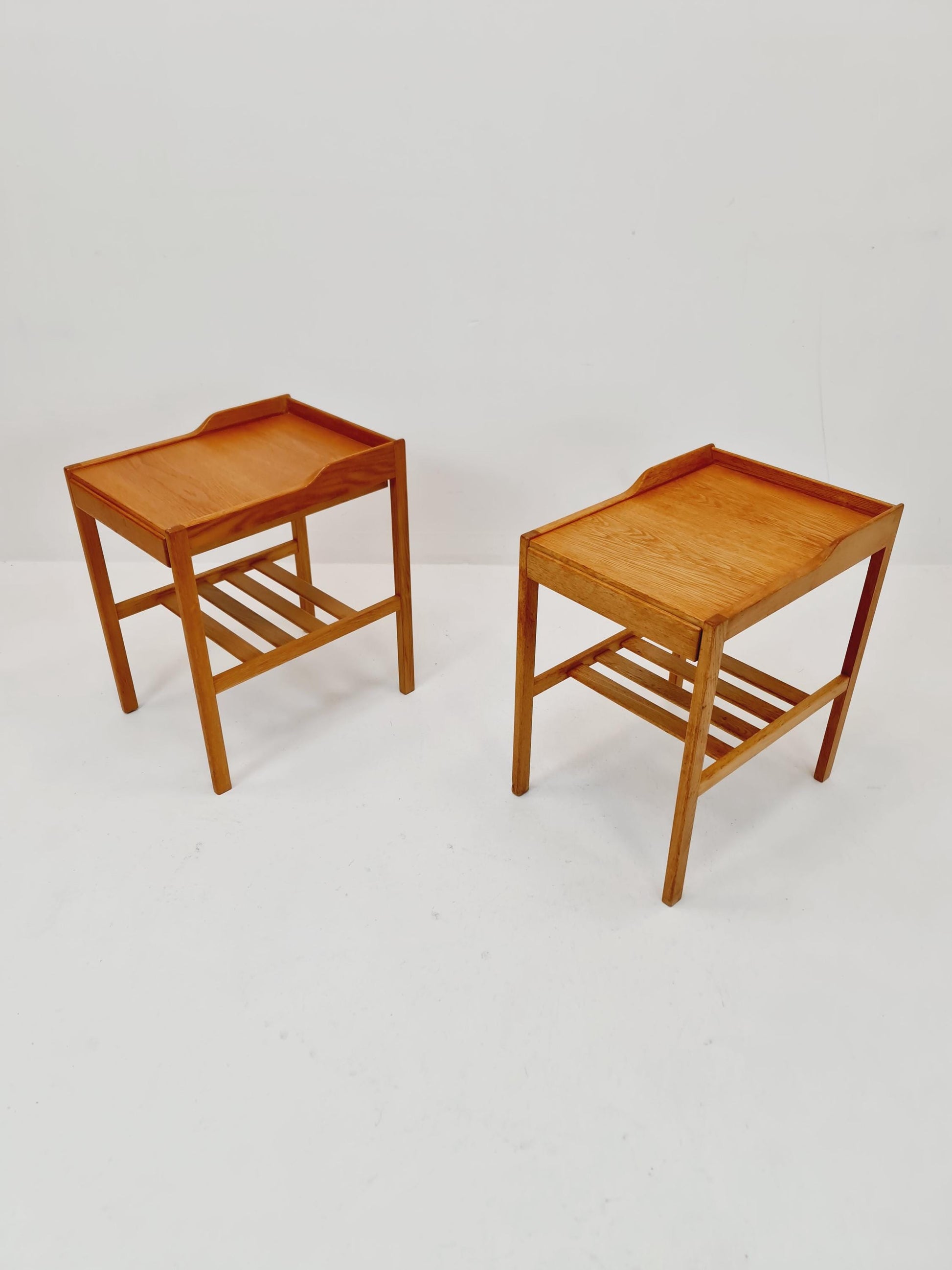 Swedish nightstands mid century design by Bertil Fridhagen for Bodafors ,1964 Set of 2