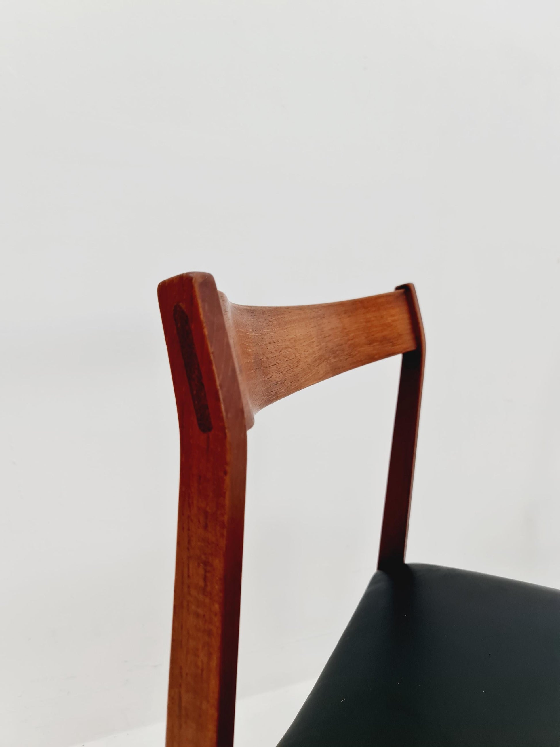 Vintage Danish solid teak dining Chairs 1960s, Set of 4