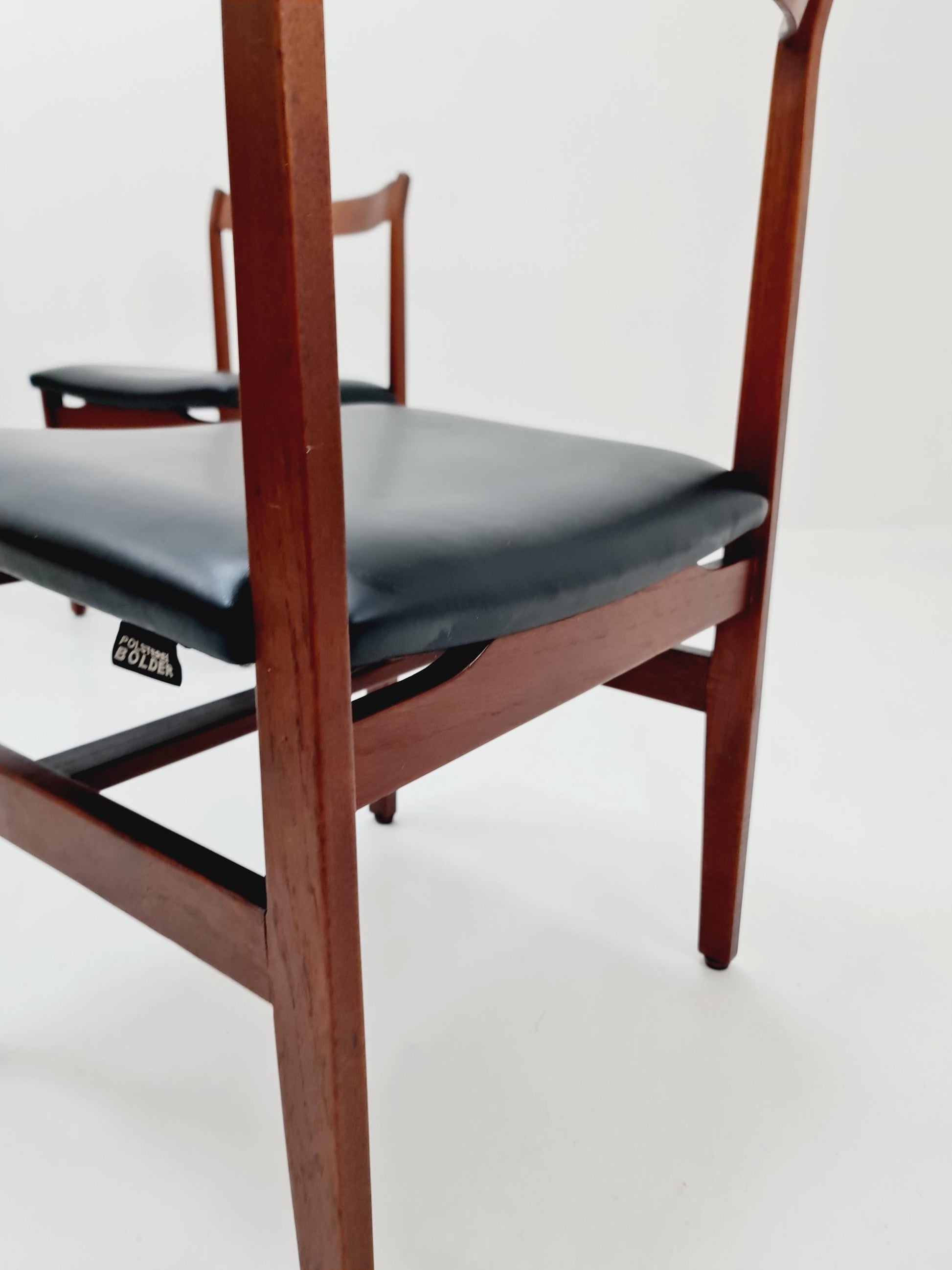 Vintage Danish solid teak dining Chairs 1960s, Set of 4