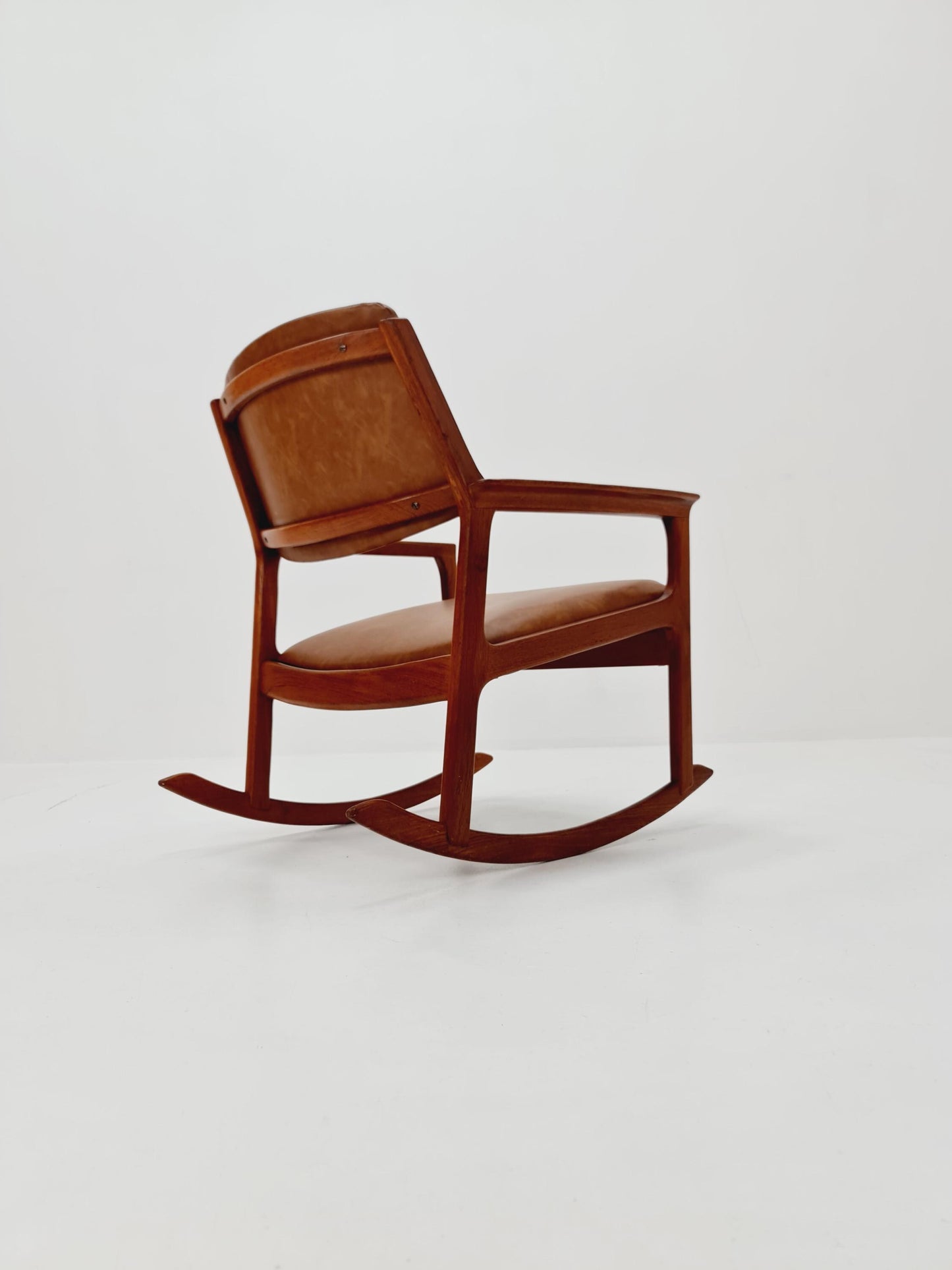 Mid century Scandinavian solid teak Rocking Chair by bröderna Andersson, 1960s