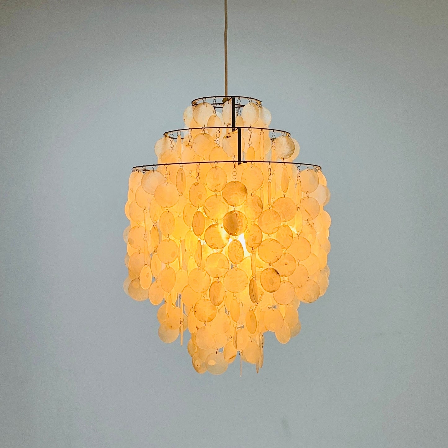 Mid century Chandelier FUN 1DM by Verner Panton for Lüber Switzerland 1960s