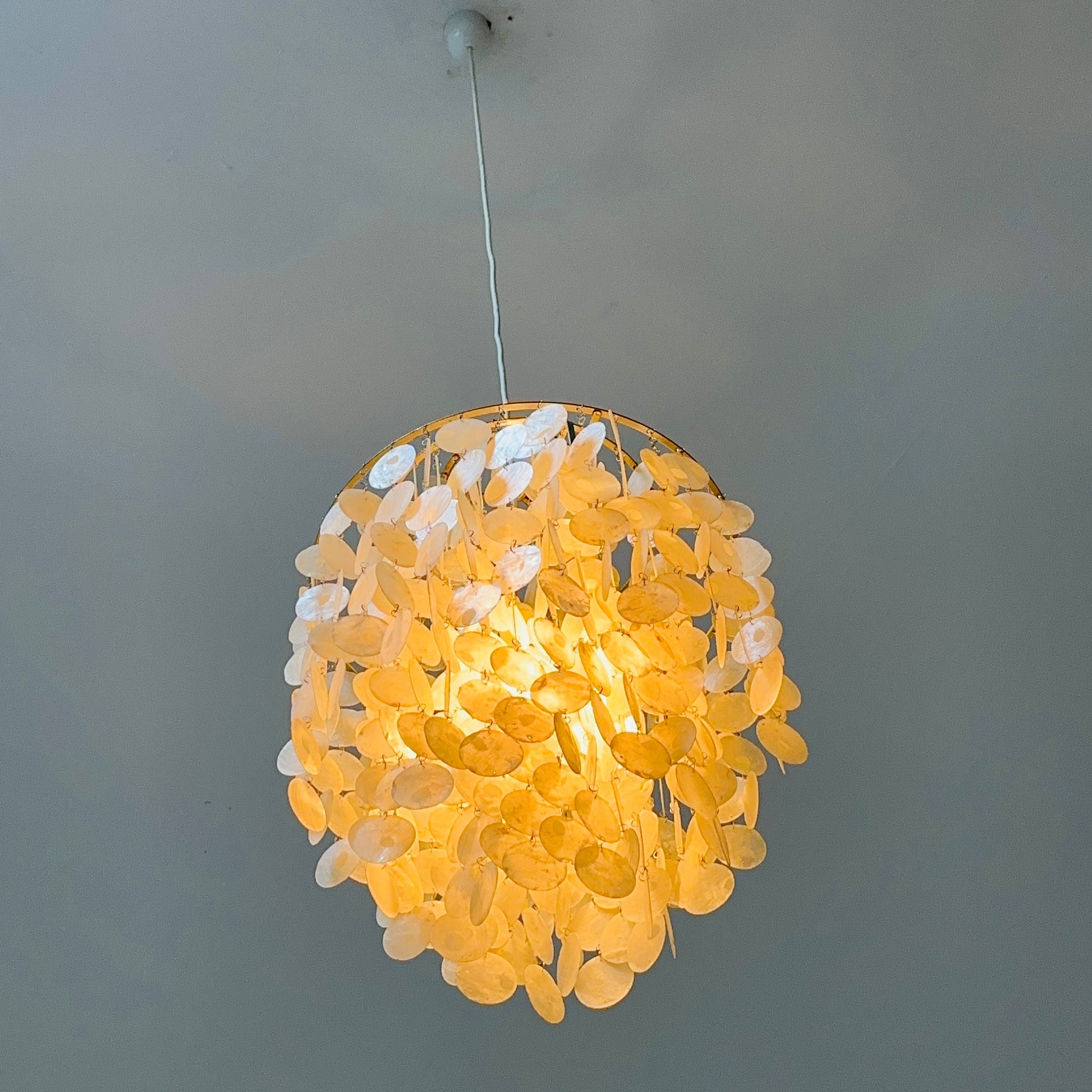 Mid century Chandelier FUN 1DM by Verner Panton for Lüber Switzerland 1960s