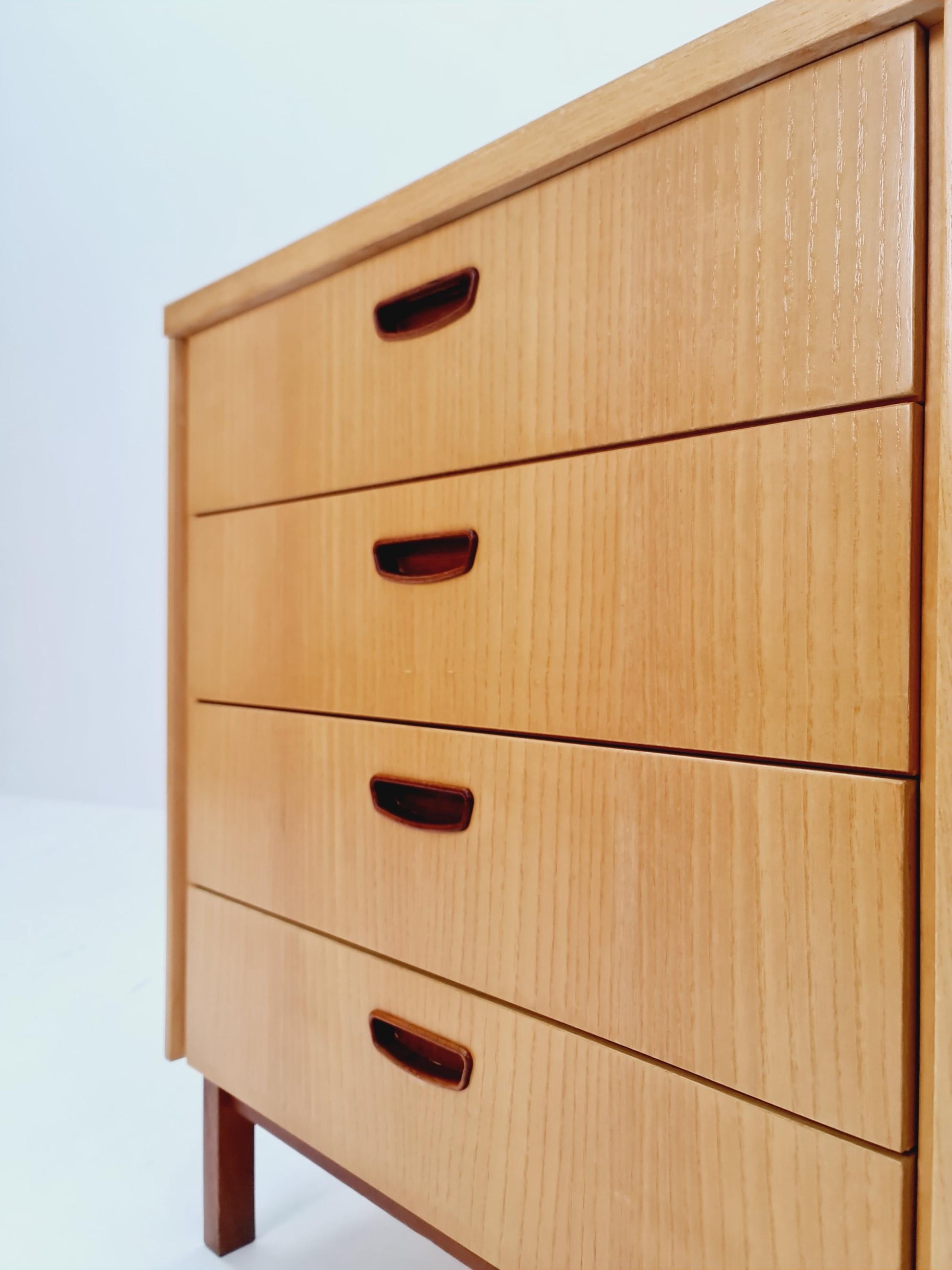 German Mid century Ash and Teak nightstands/ bedside tables BY WK Möbel , 1960s