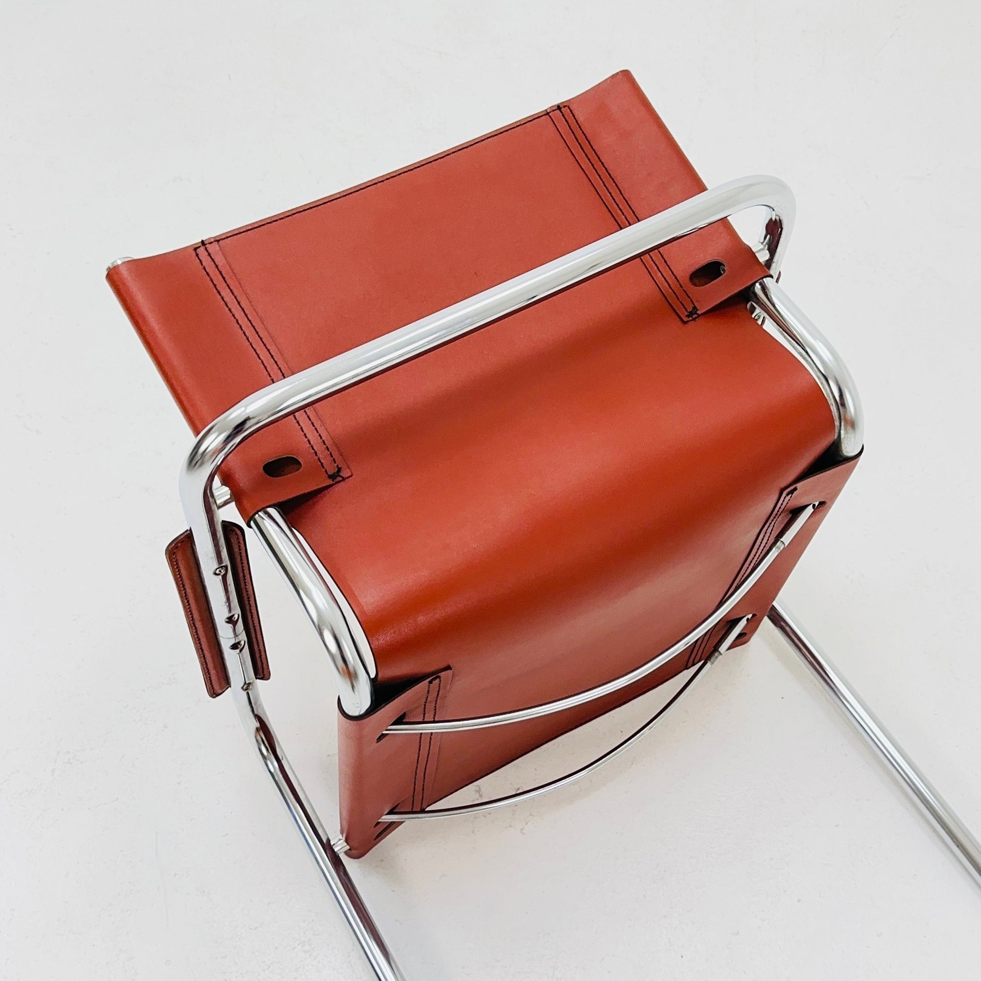 Bauhaus mid century Visitor Chair MG5 by mart stam and Marcel Brauer Italy 1980s