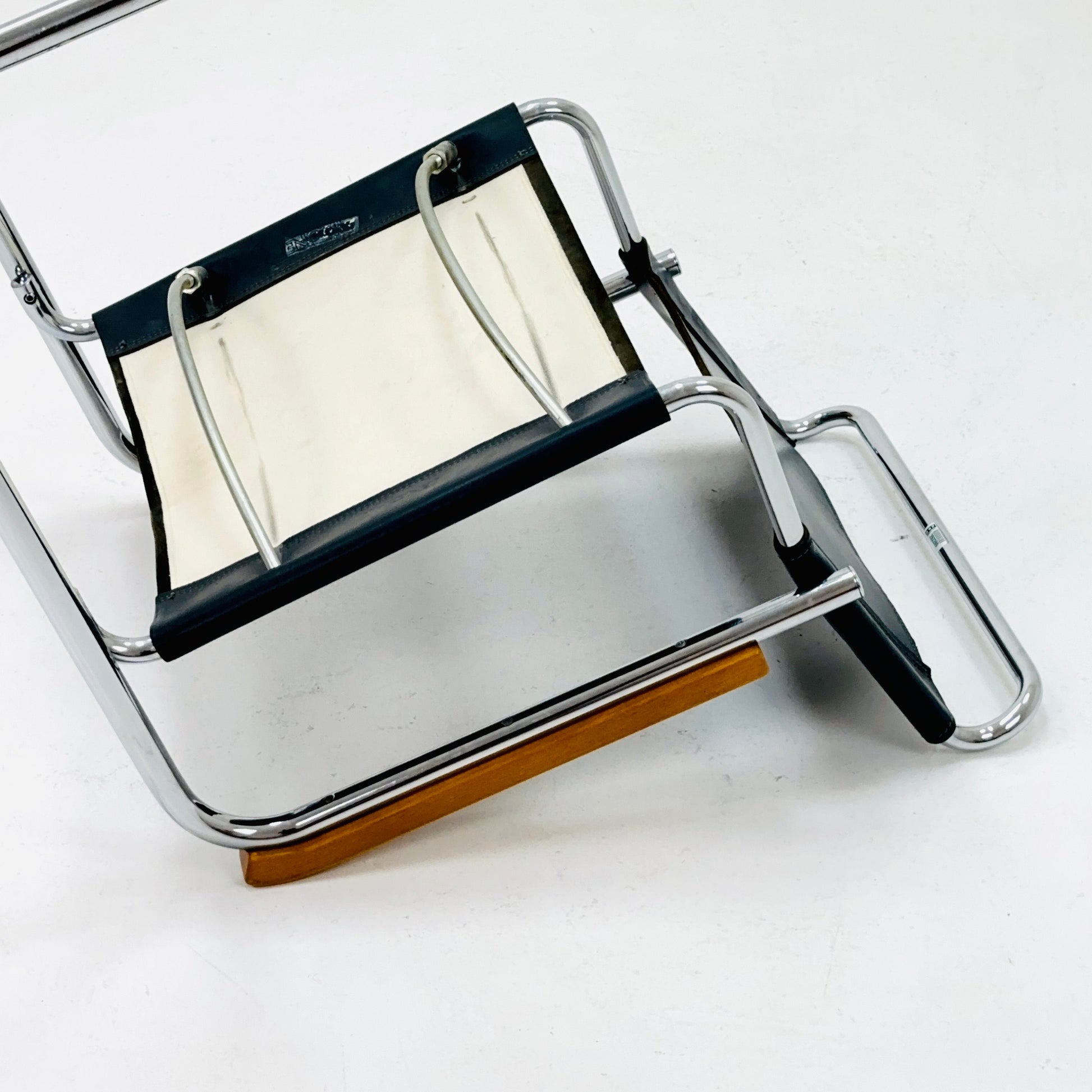 1 of 24 Bauhaus S34 black leather iconic armchair by mart Stam for Thonet 1980s