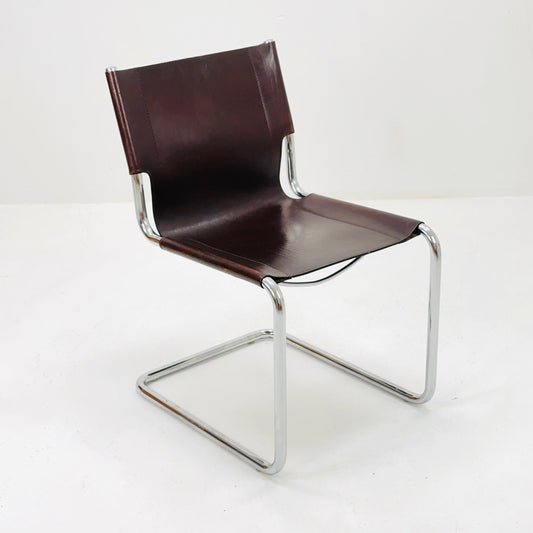 1 of 7 Mid-Century Vintage S33 Chair by Mart Stam & Marcel Breuer for Matteo Grassi 1980s Italy