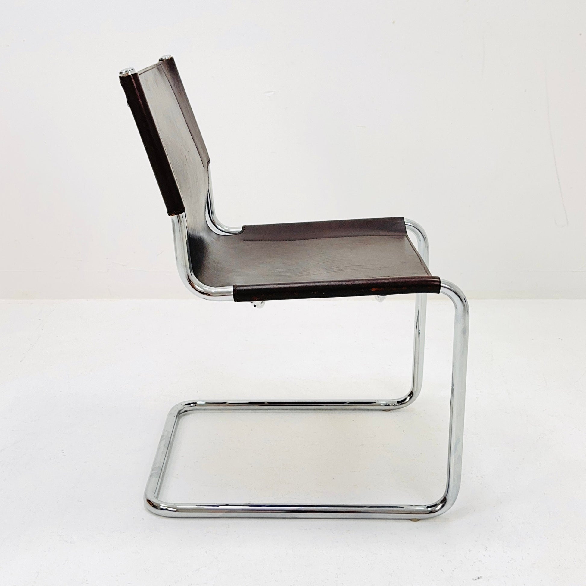 1 of 7 Mid-Century Vintage S33 Chair by Mart Stam & Marcel Breuer for Matteo Grassi 1980s Italy