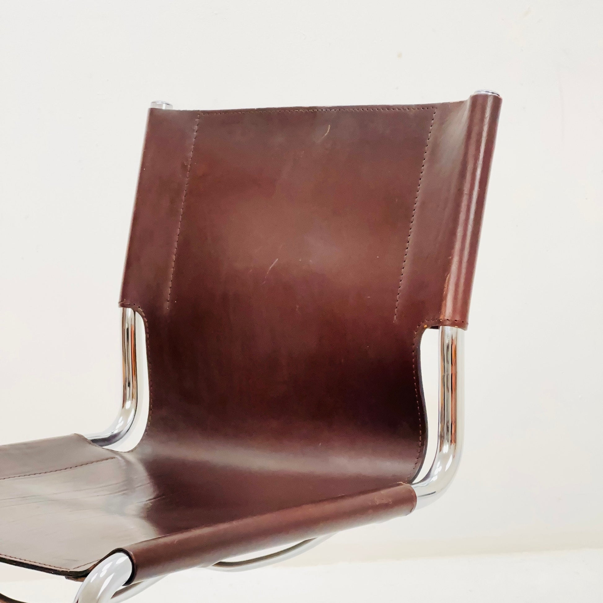 1 of 7 Mid-Century Vintage S33 Chair by Mart Stam & Marcel Breuer for Matteo Grassi 1980s Italy