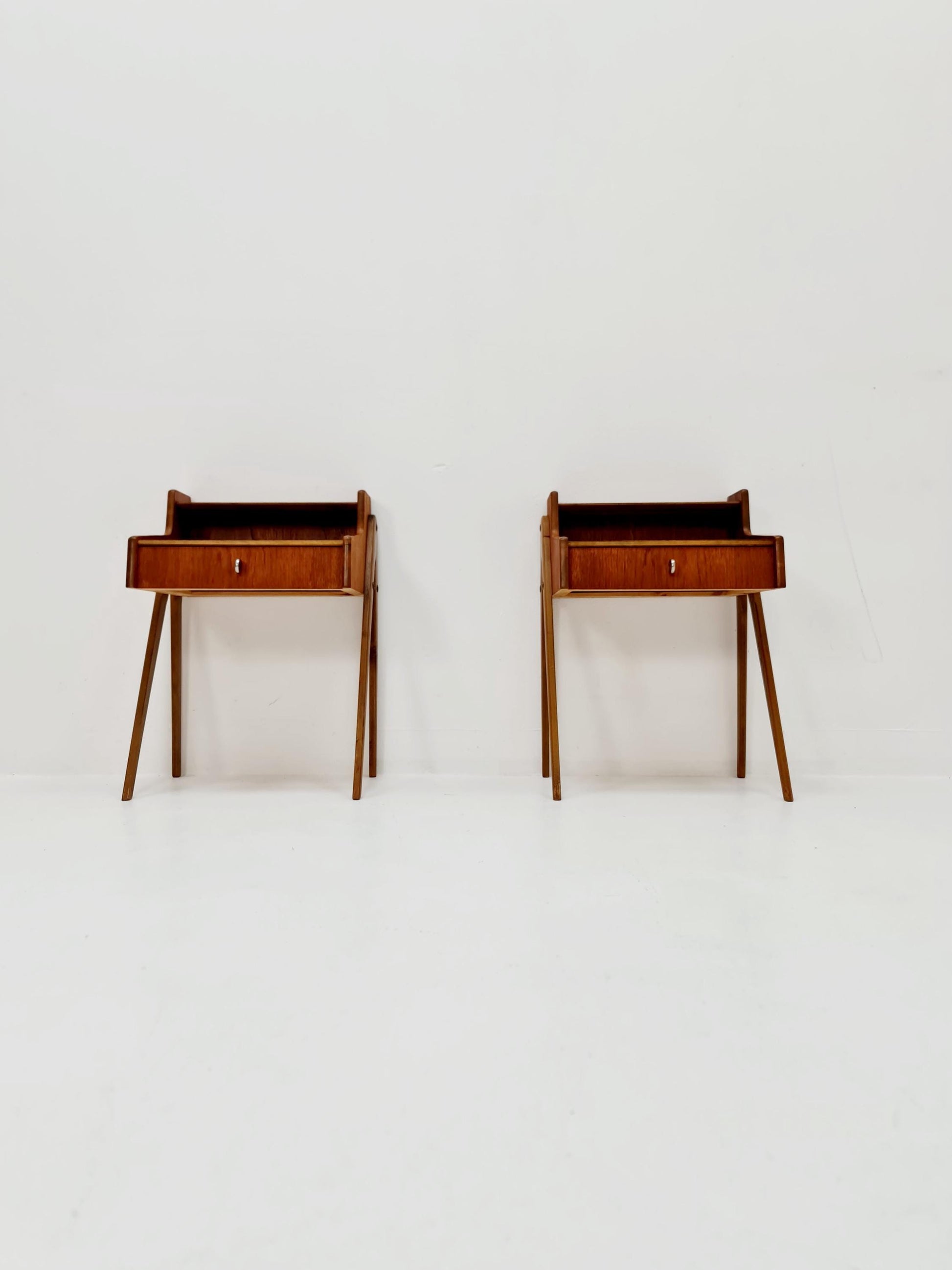 Mid century Danish teak side tables/ Bedside tables/ Nightstands, Denmark, 1960s, set of 2