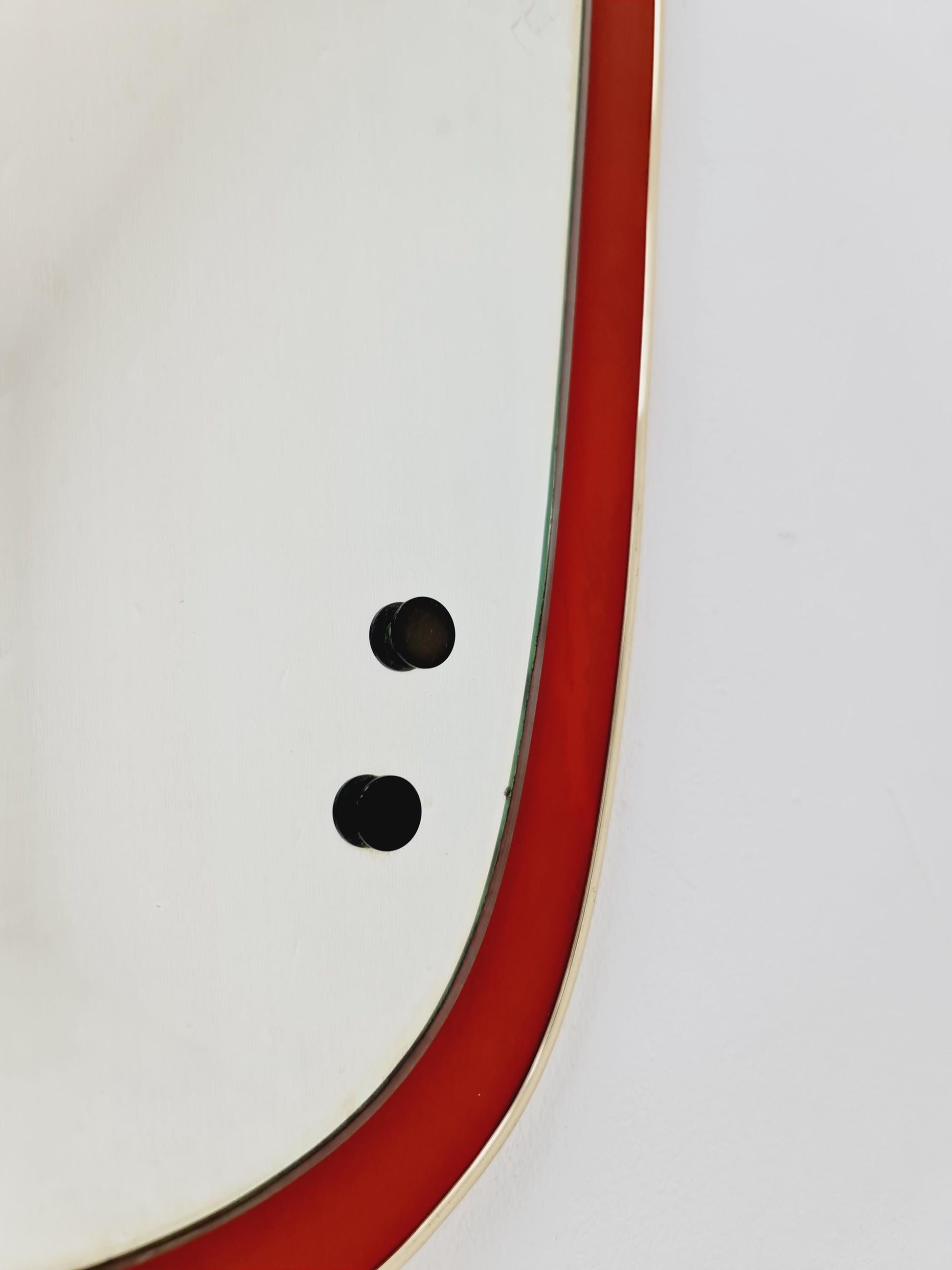 Mid Century asymmetric German brass Original kidney wall mirror from the 60s Rockabilly By Zier