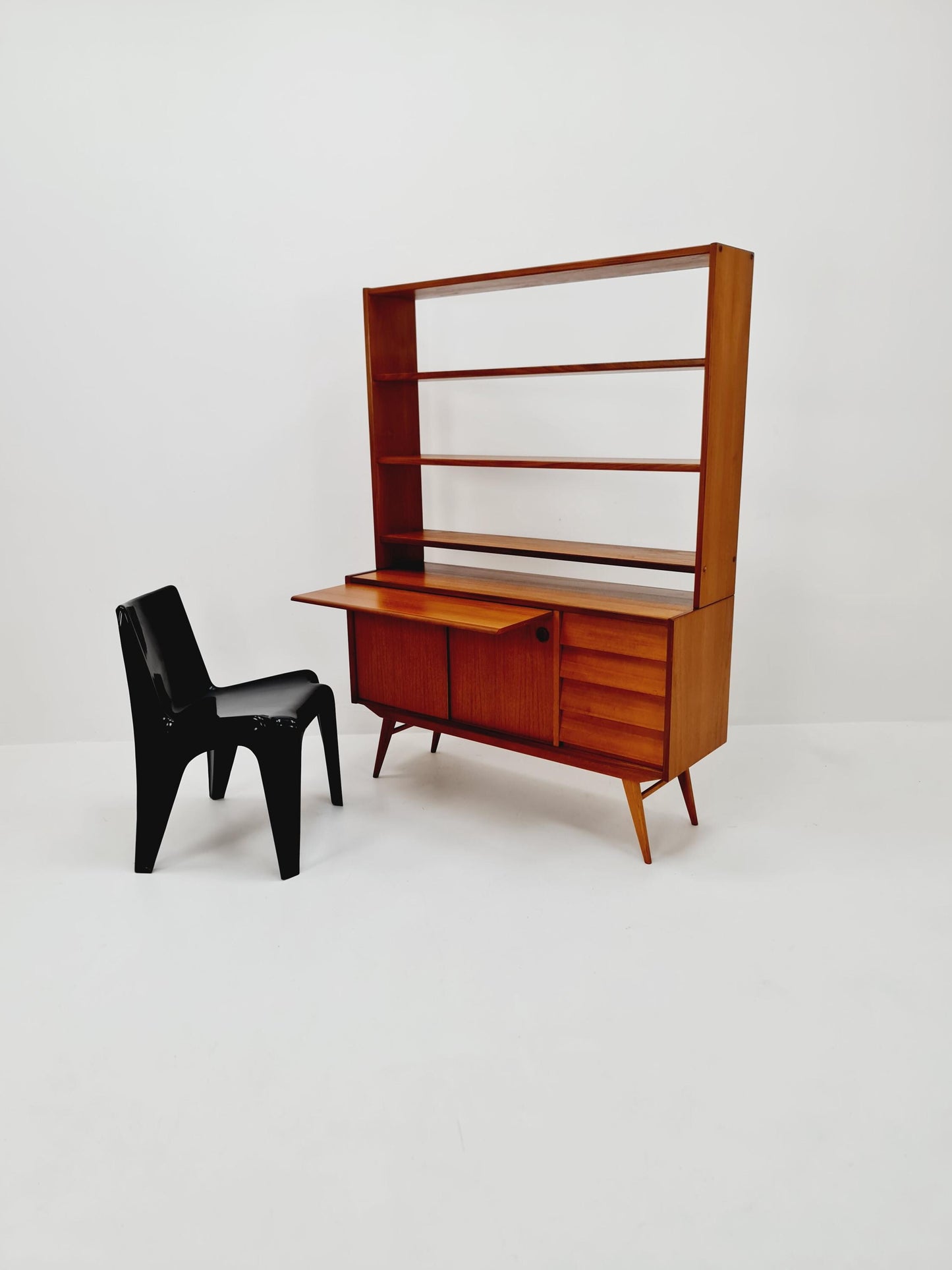 Danish freestanding vintage bookshelf system/ book case teak by Bengt Ruda, 1960s
