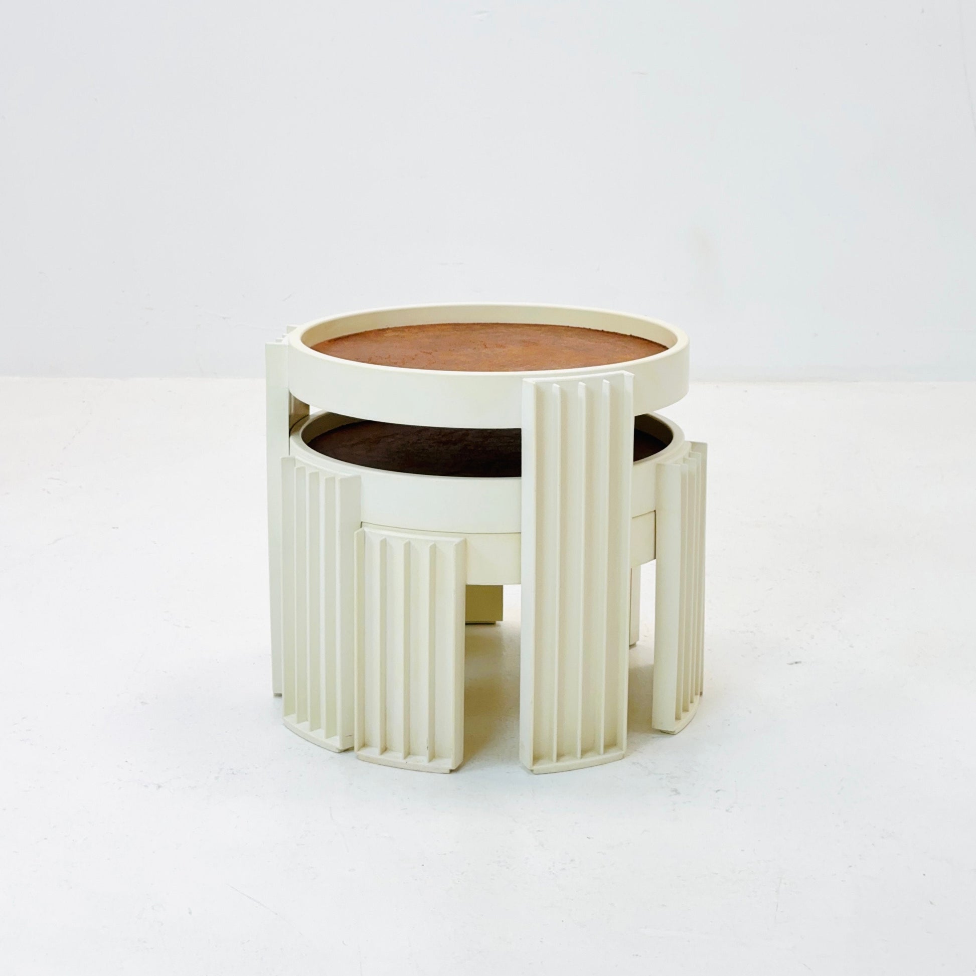 Set of 3 Marema Stacking Tables by Gianfranco Frattini for Cassina, 1970s Italy