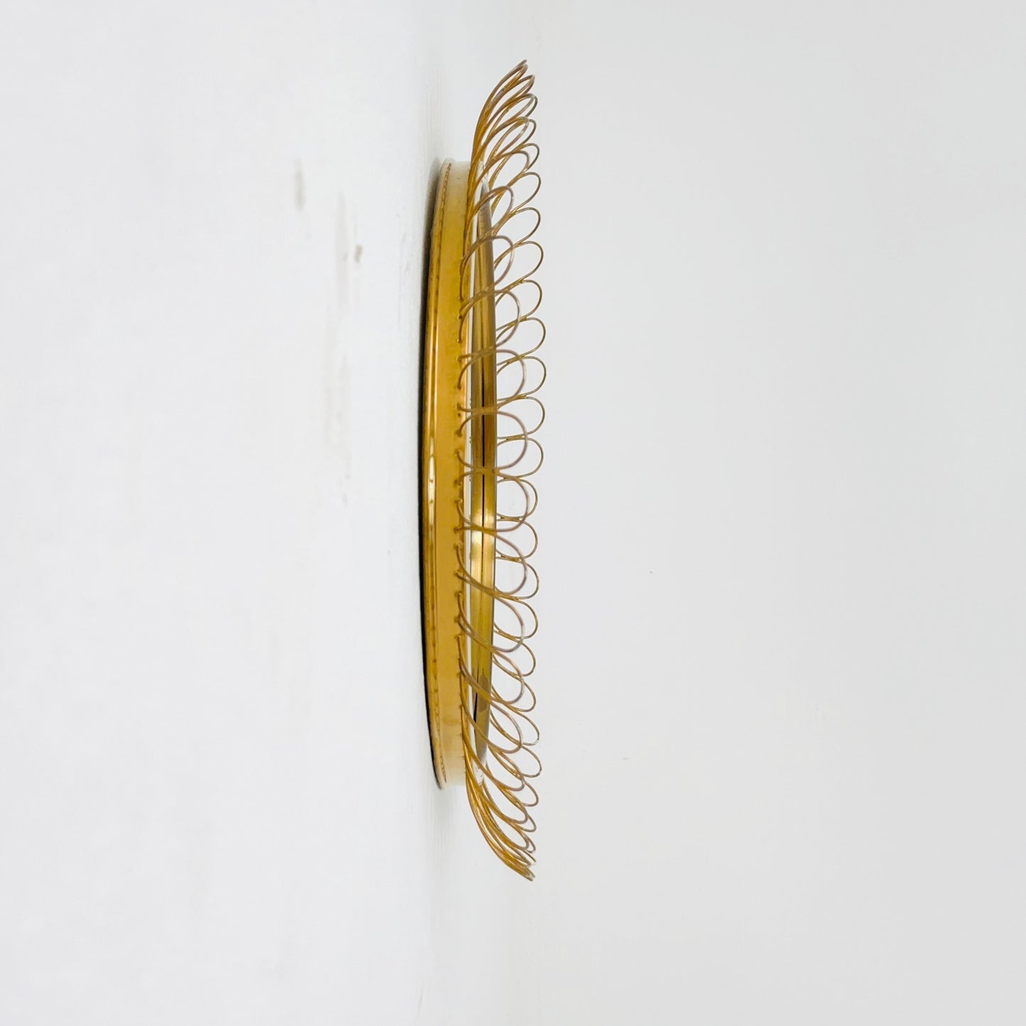 Mid-century wall mirror by Josef Frank Svenskt Tenn, Austria, Sweden, brass, 1950s