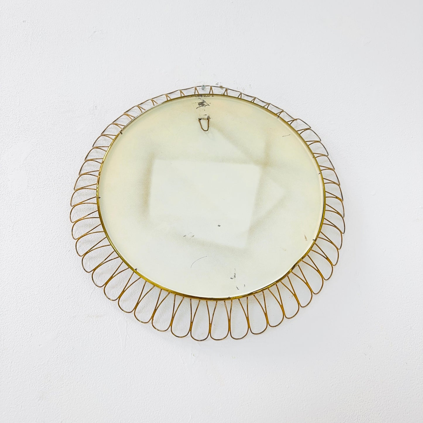 Mid-century wall mirror by Josef Frank Svenskt Tenn, Austria, Sweden, brass, 1950s
