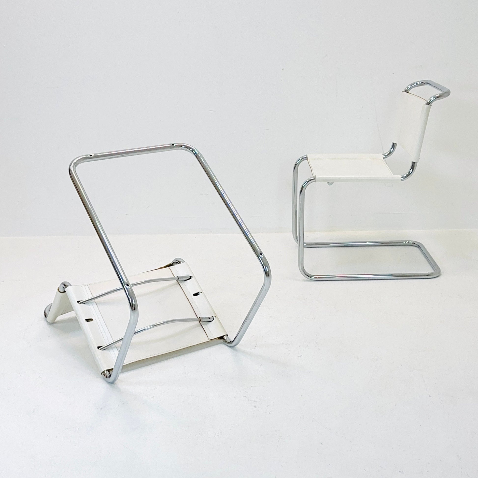 set of 2 Mid-Century Bauhaus S33 Chair by Mart Stam of Italy 1980s