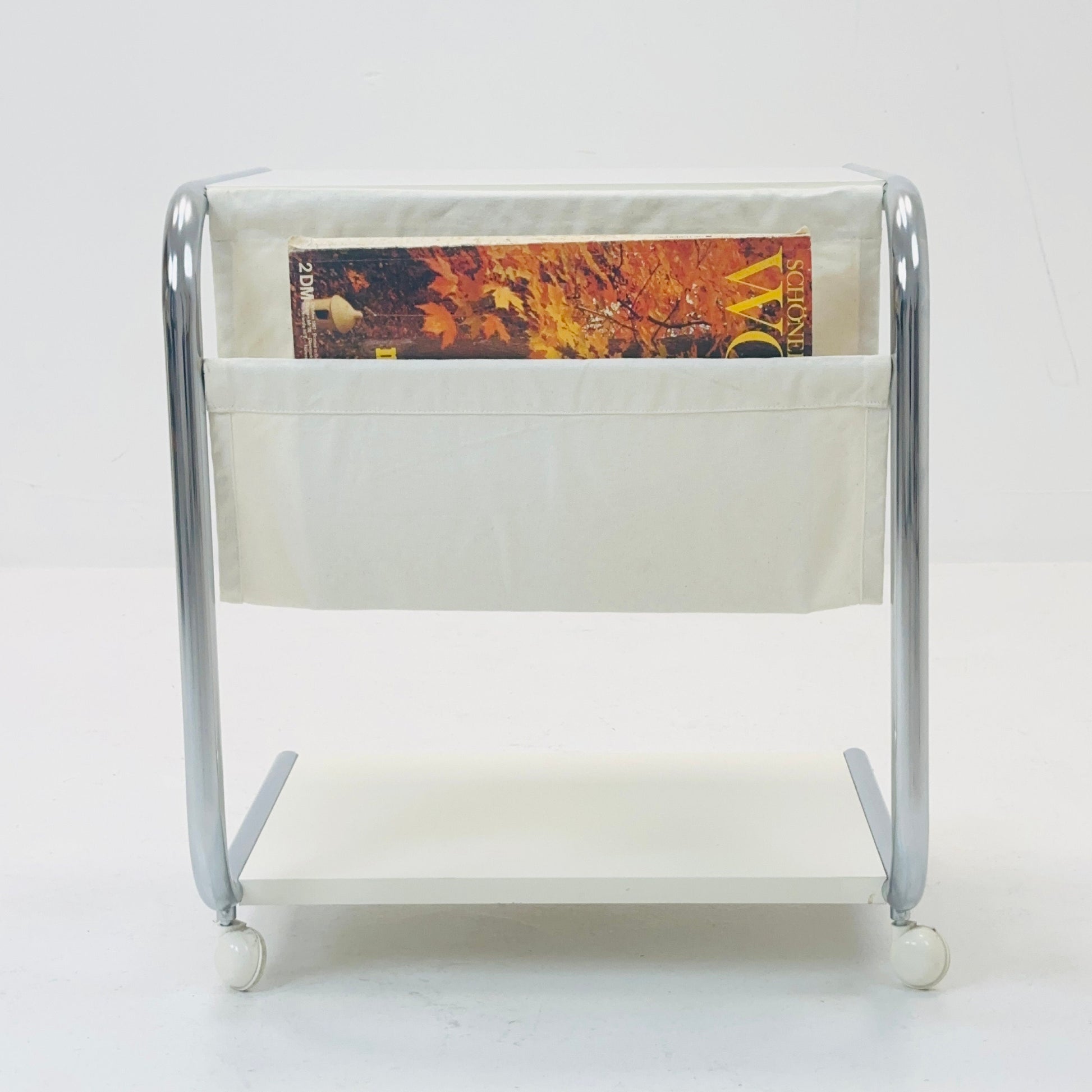 Mid century side table - on rolls by Thomas Jelinek for IKEA Sweden 1980s