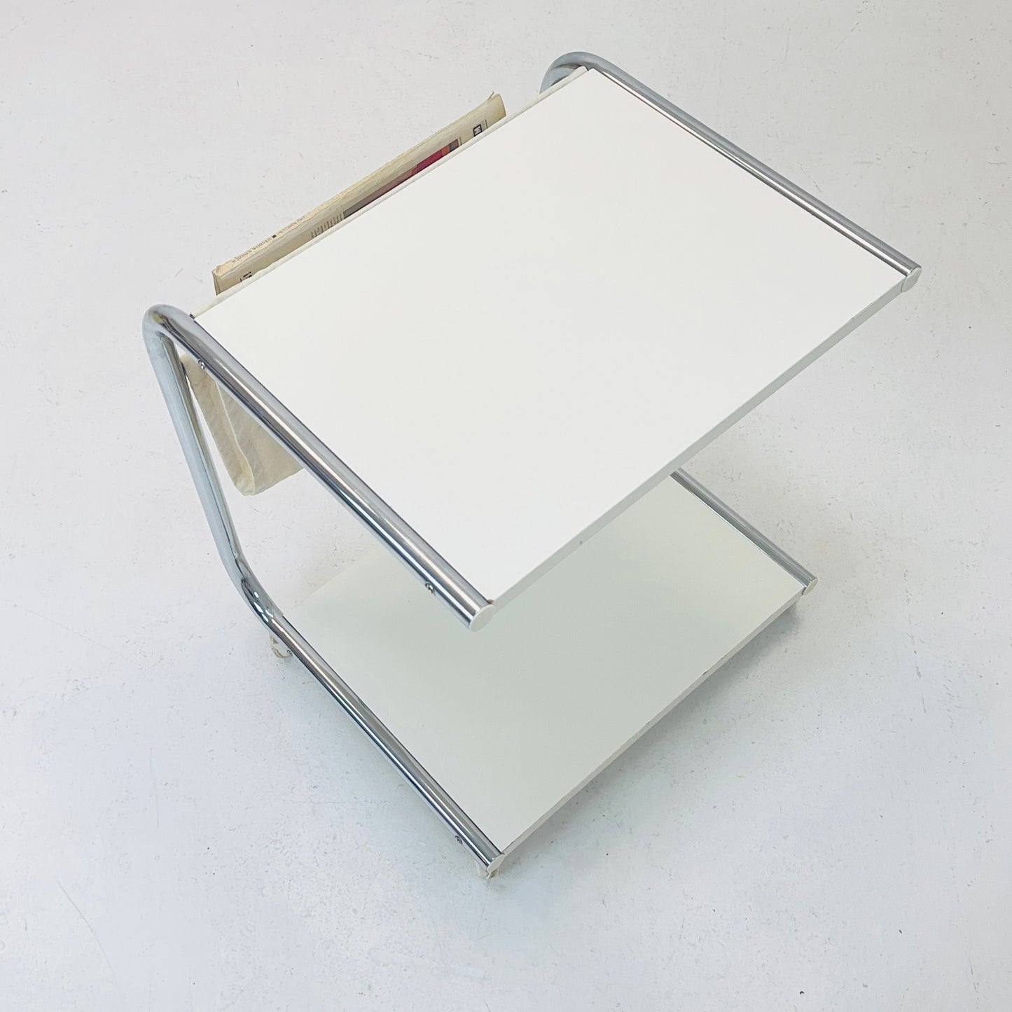 Mid century side table - on rolls by Thomas Jelinek for IKEA Sweden 1980s