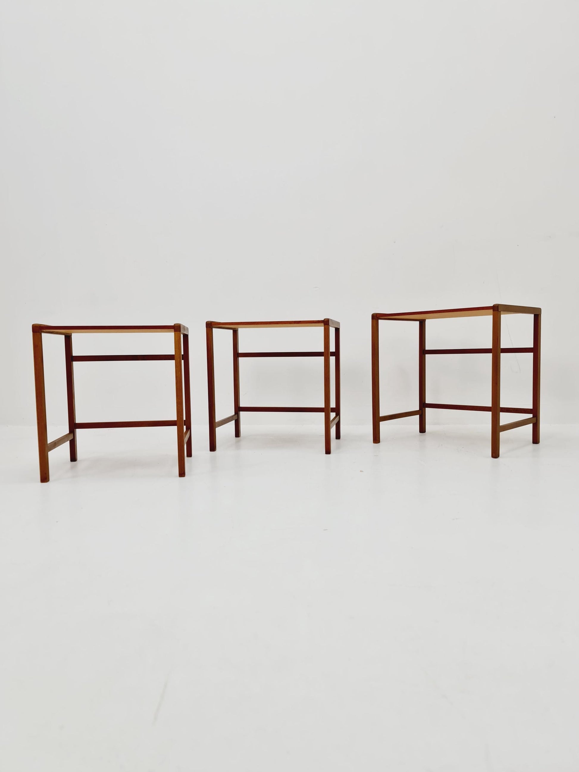 Midcentury Swedish teak nesting tables/ side tables , 1960s