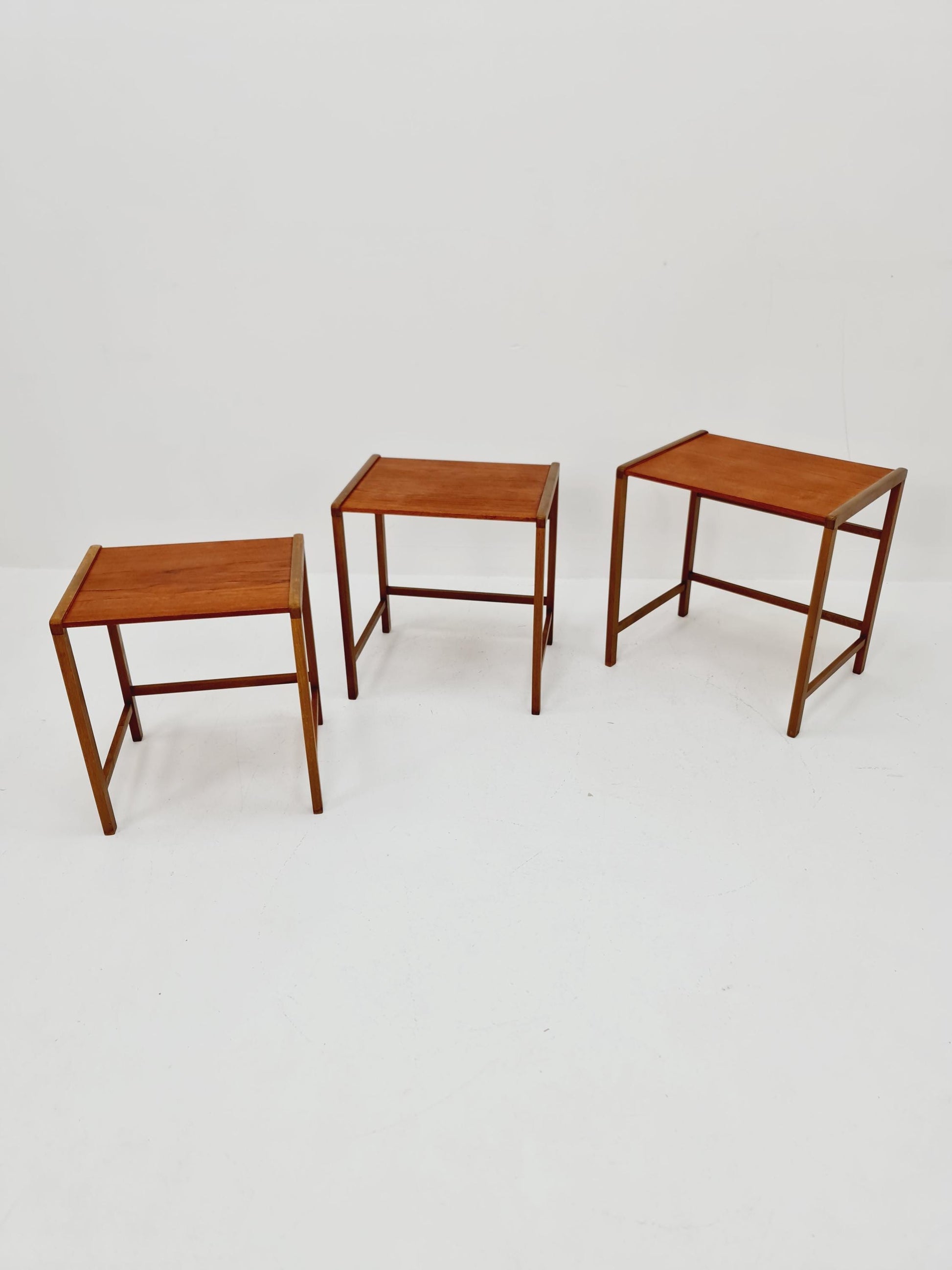 Midcentury Swedish teak nesting tables/ side tables , 1960s