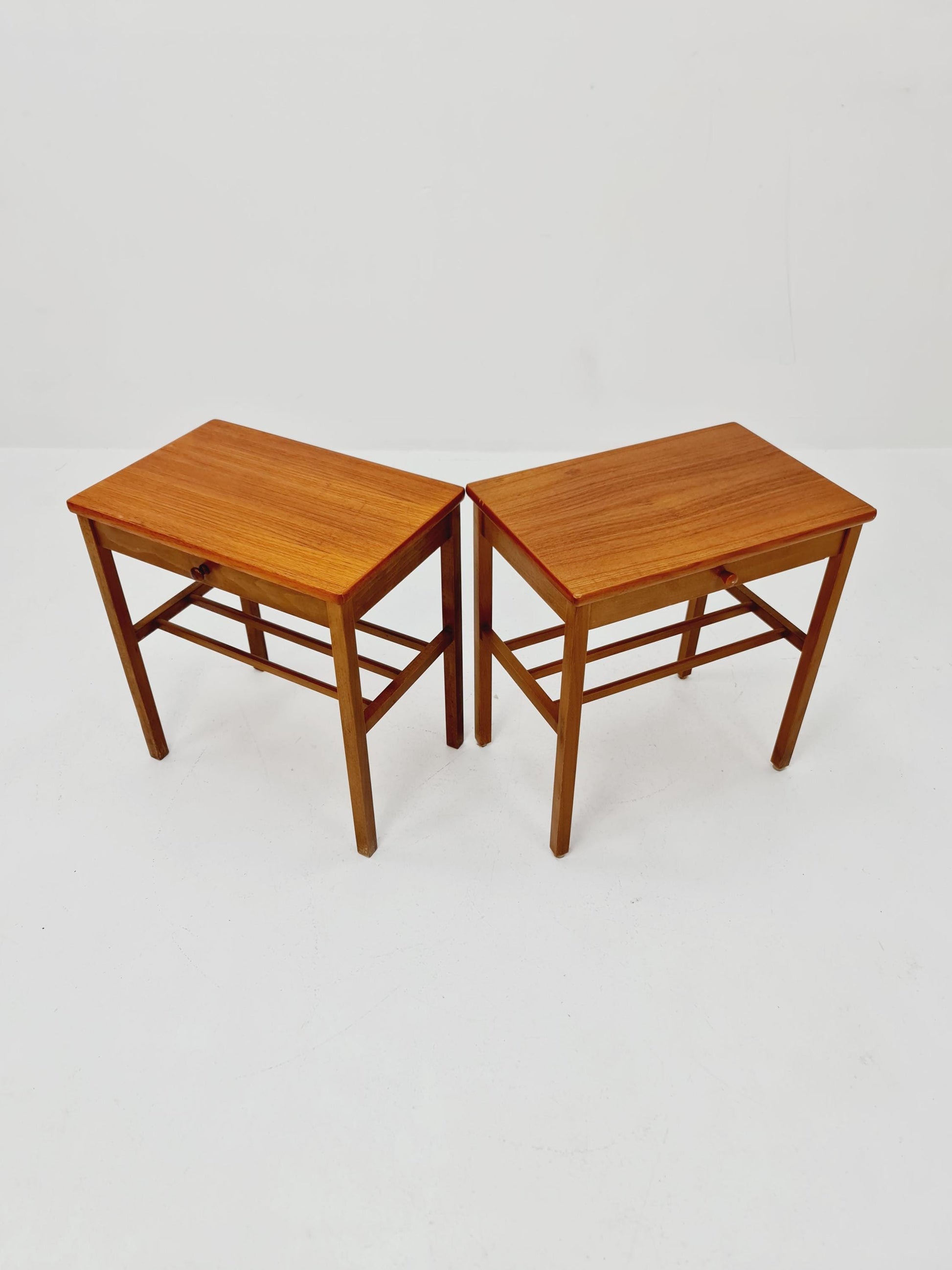 Mid century Danish teak side tables/ Bedside tables/ Nightstands, Denmark, 1960s, set of 2